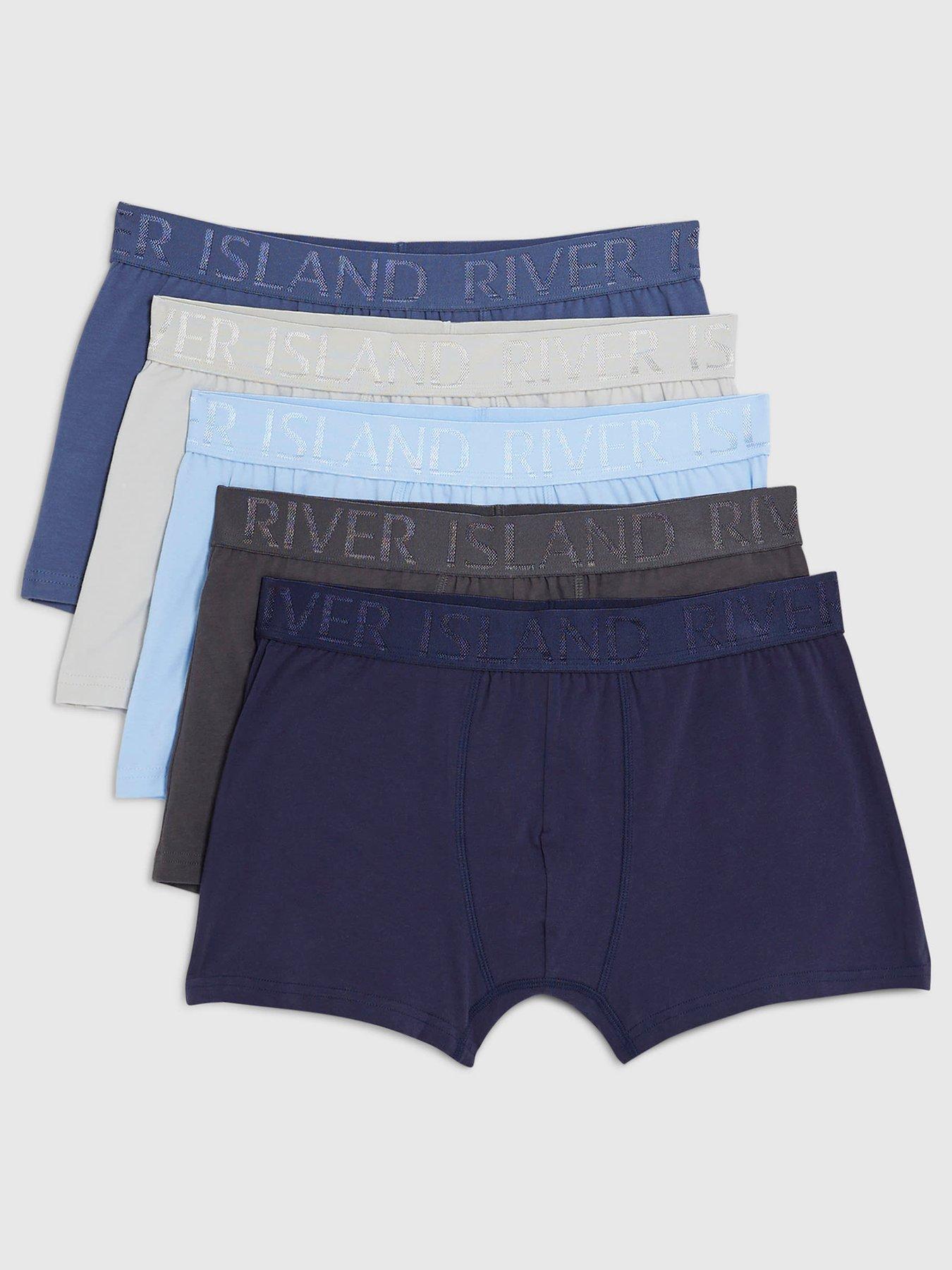 Image 1 of 3 of River Island Ri Jacquard Pack Of 5 Trunks