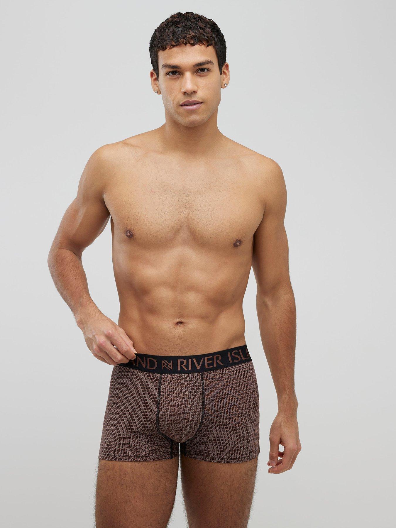 Image 2 of 3 of River Island Rr Print Metallic Pack Of 5 Trunks