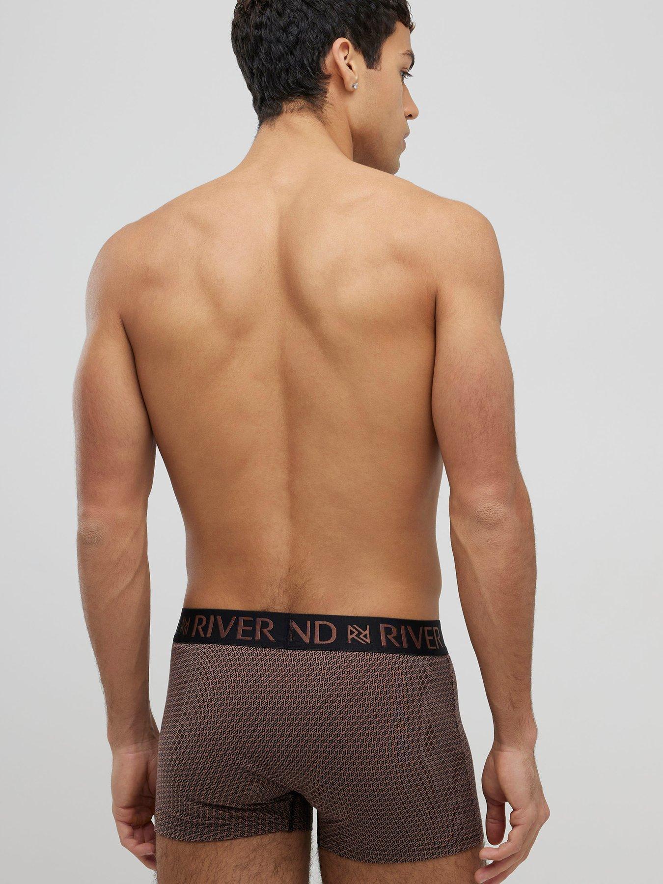 Image 3 of 3 of River Island Rr Print Metallic Pack Of 5 Trunks