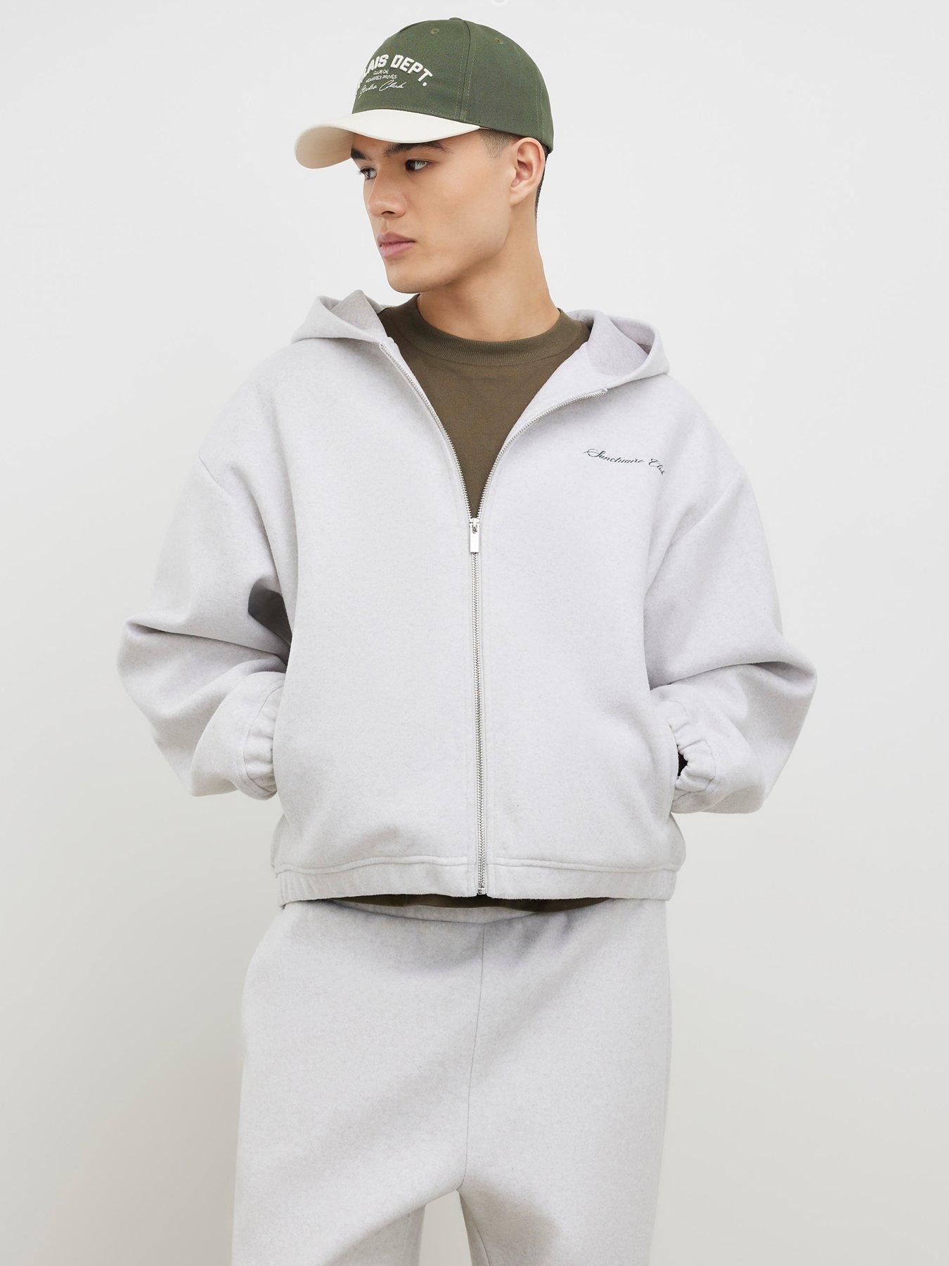 Image 2 of 4 of River Island Oversized Fit Zip Through Hoodie