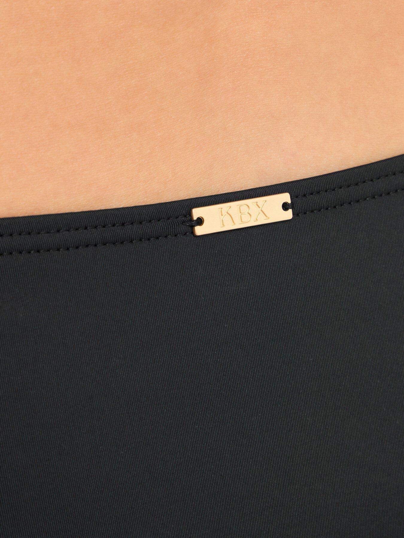 Image 4 of 4 of KBX Swim Essentials Tie Side Bikini Bottoms - Black