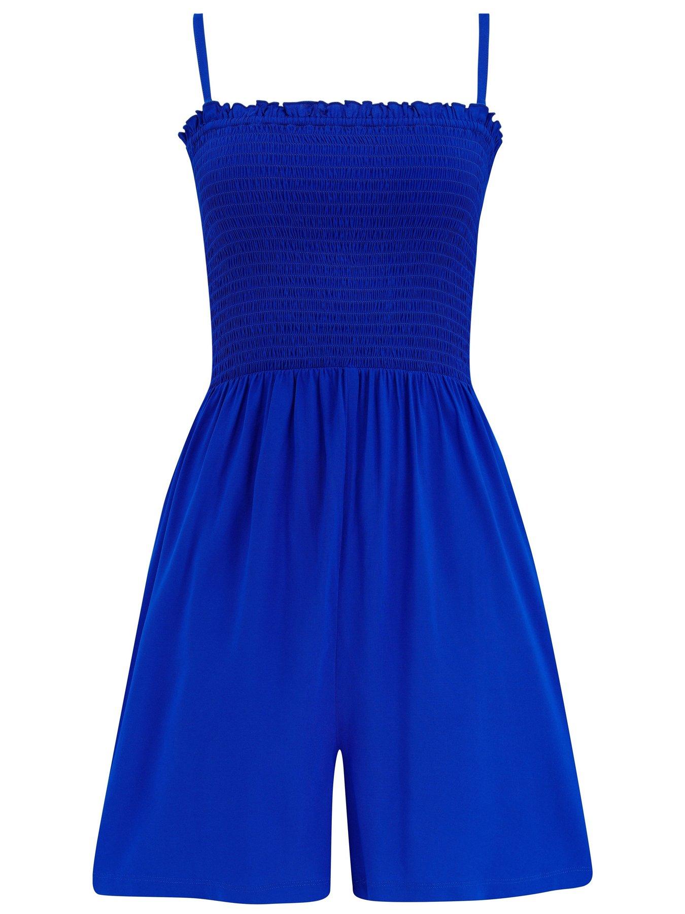 Image 3 of 4 of Pour Moi Lottie Strapless Shirred Bodice Beach Playsuit