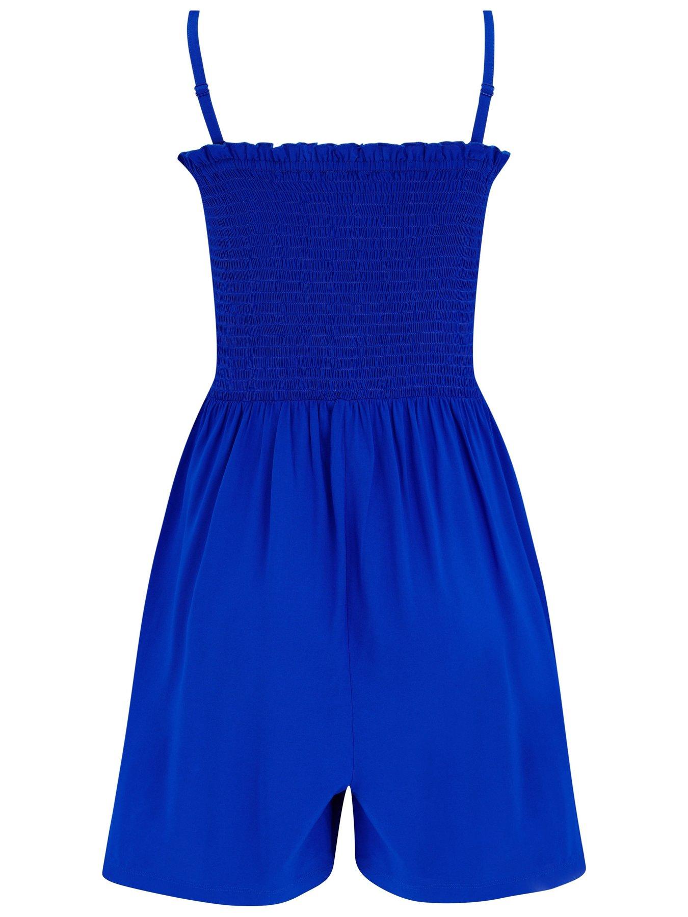 Image 4 of 4 of Pour Moi Lottie Strapless Shirred Bodice Beach Playsuit