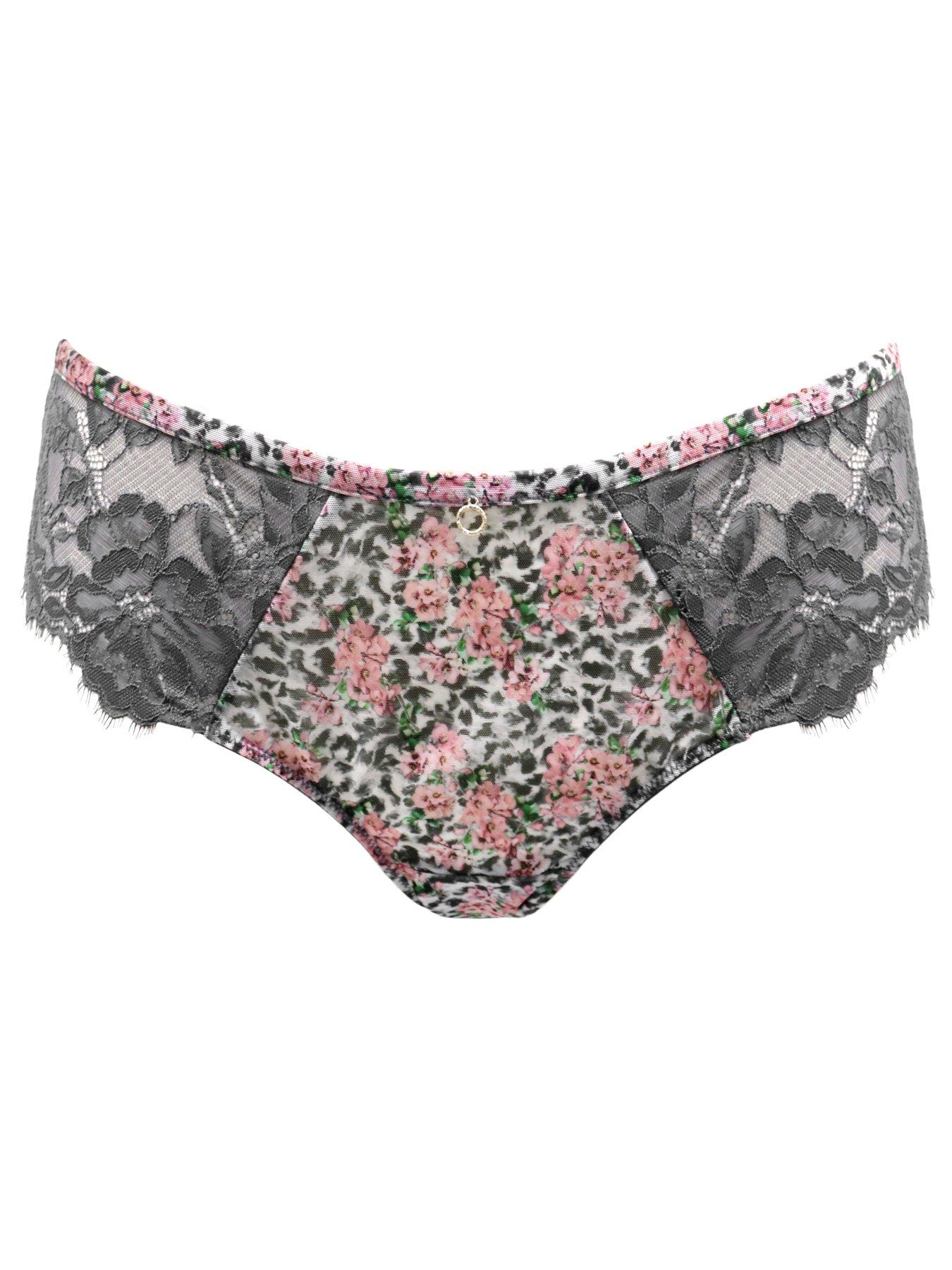 Image 3 of 4 of Pour Moi Bliss Printed Mesh Brazilian Brief