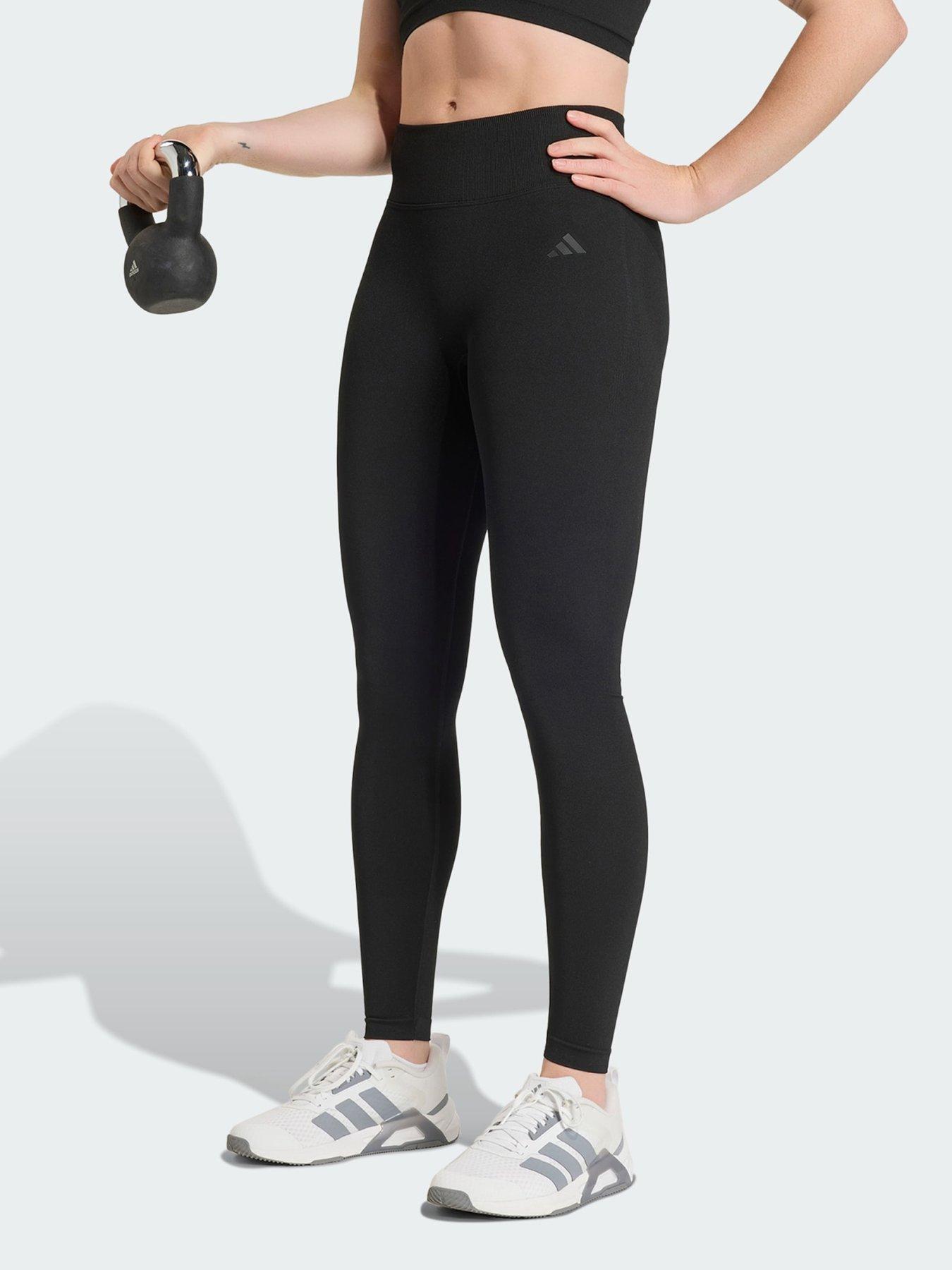 Image 1 of 5 of adidas Workout Essentials Knit Scrunch 7/8 Leggings