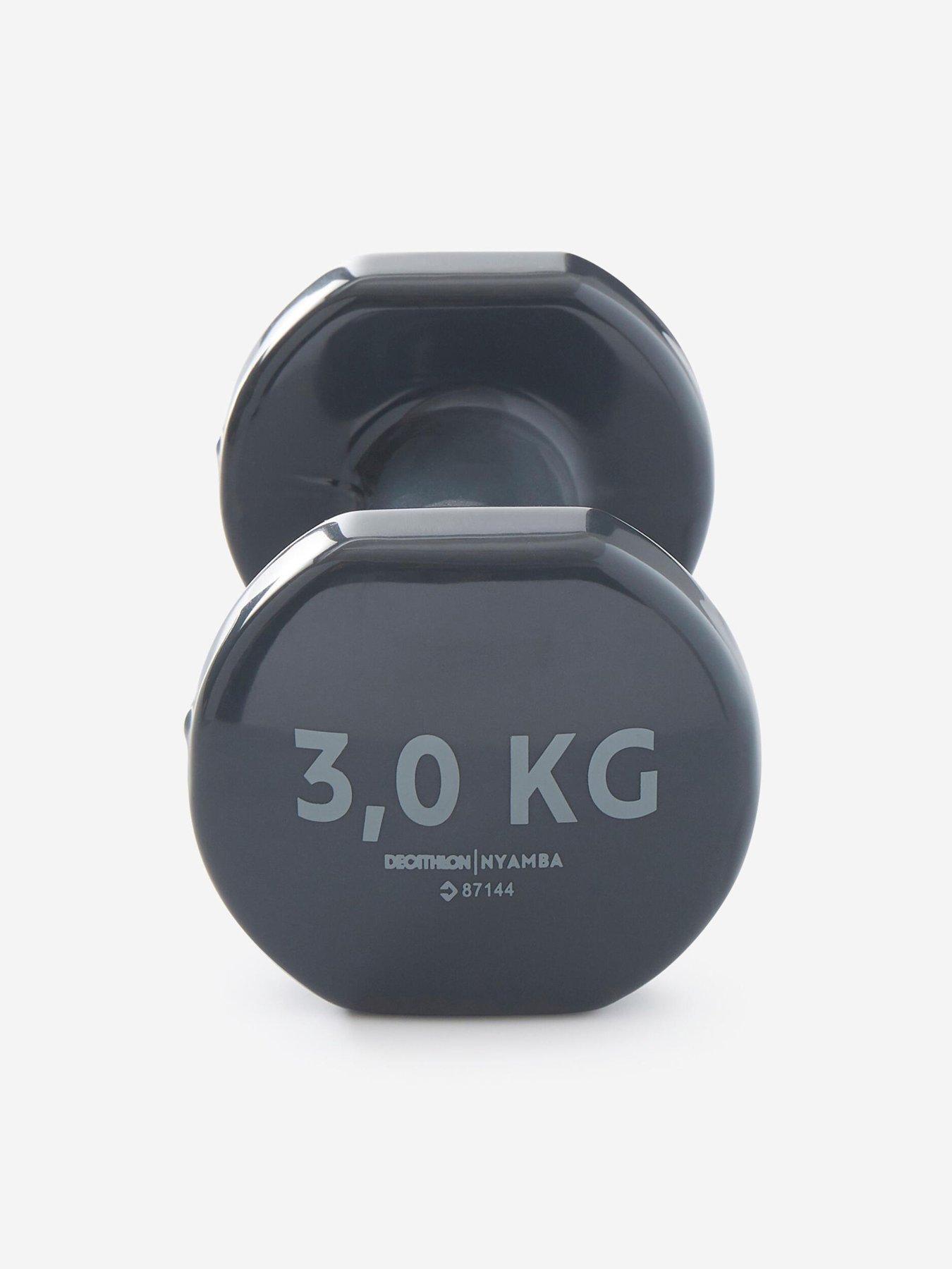 Image 3 of 4 of Decathlon 3 kg Fitness Dumbbells Twin-Pack - Grey