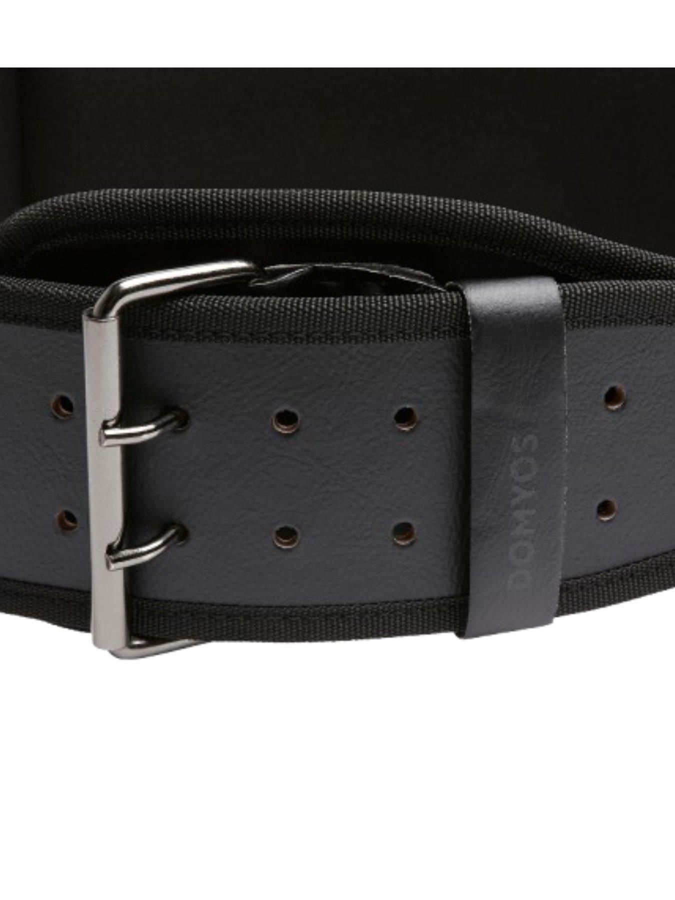 Image 3 of 5 of Decathlon Durable Leather Weight Training Lumbar Belt - Black