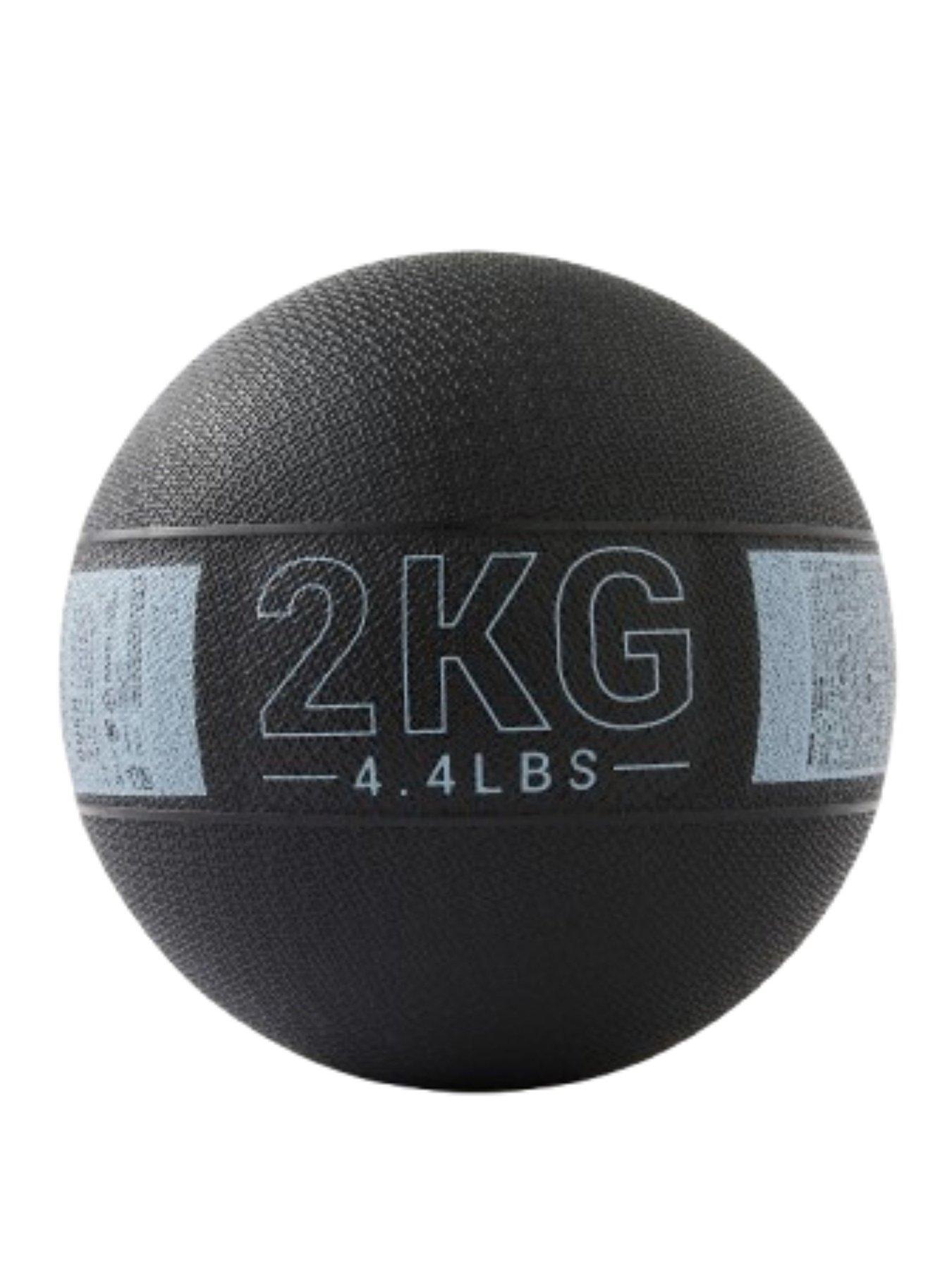 Decathlon 2 kg Rubber Medicine Ball - Black/Grey