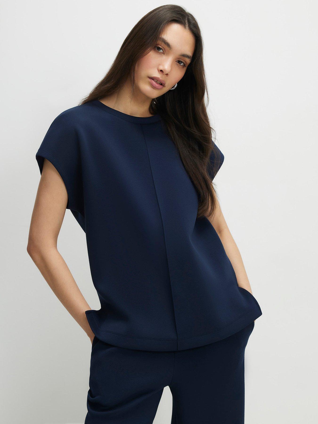 River Island Premium Twill Short Sleeve Top