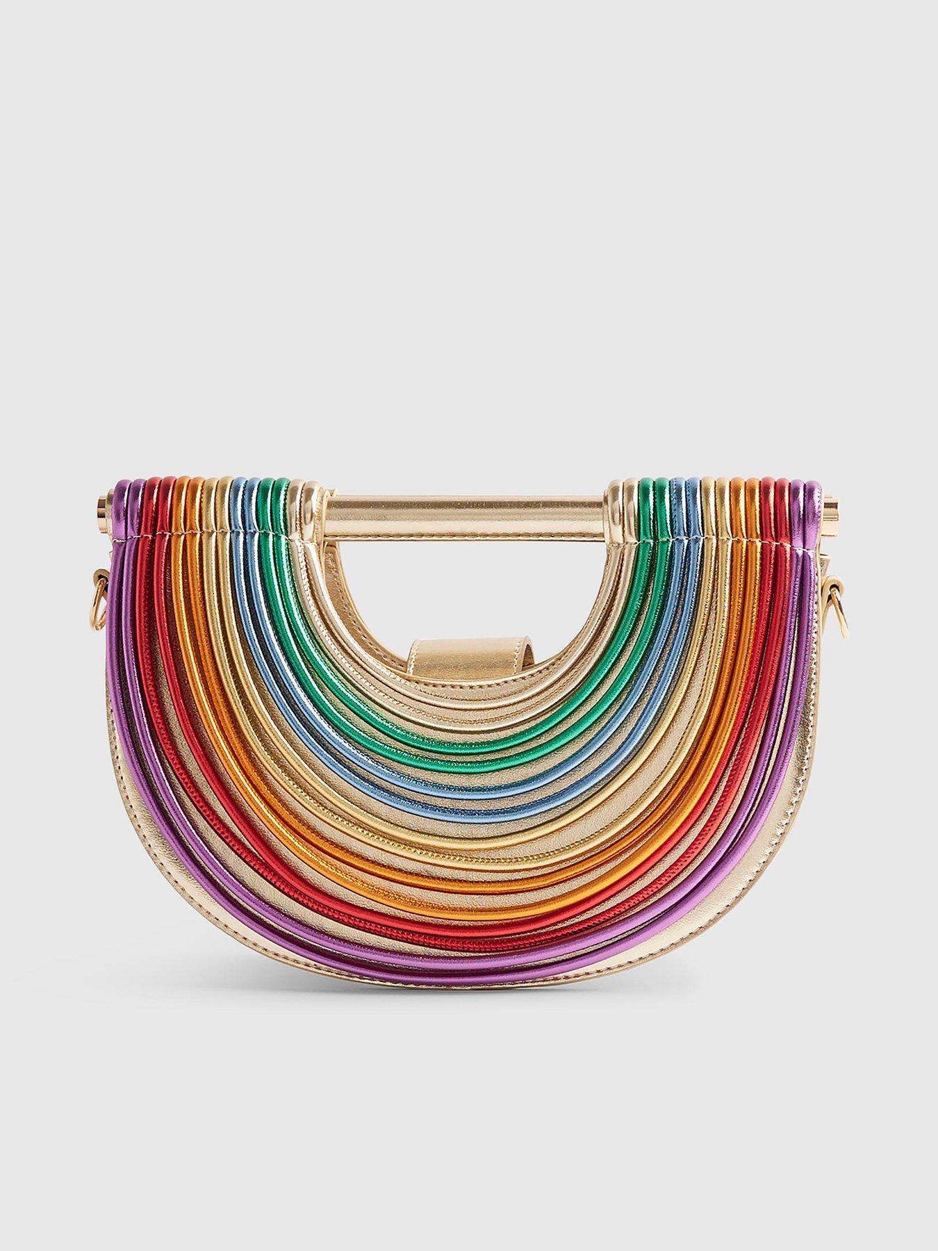 River Island Rainbow Tube Clutch Bag