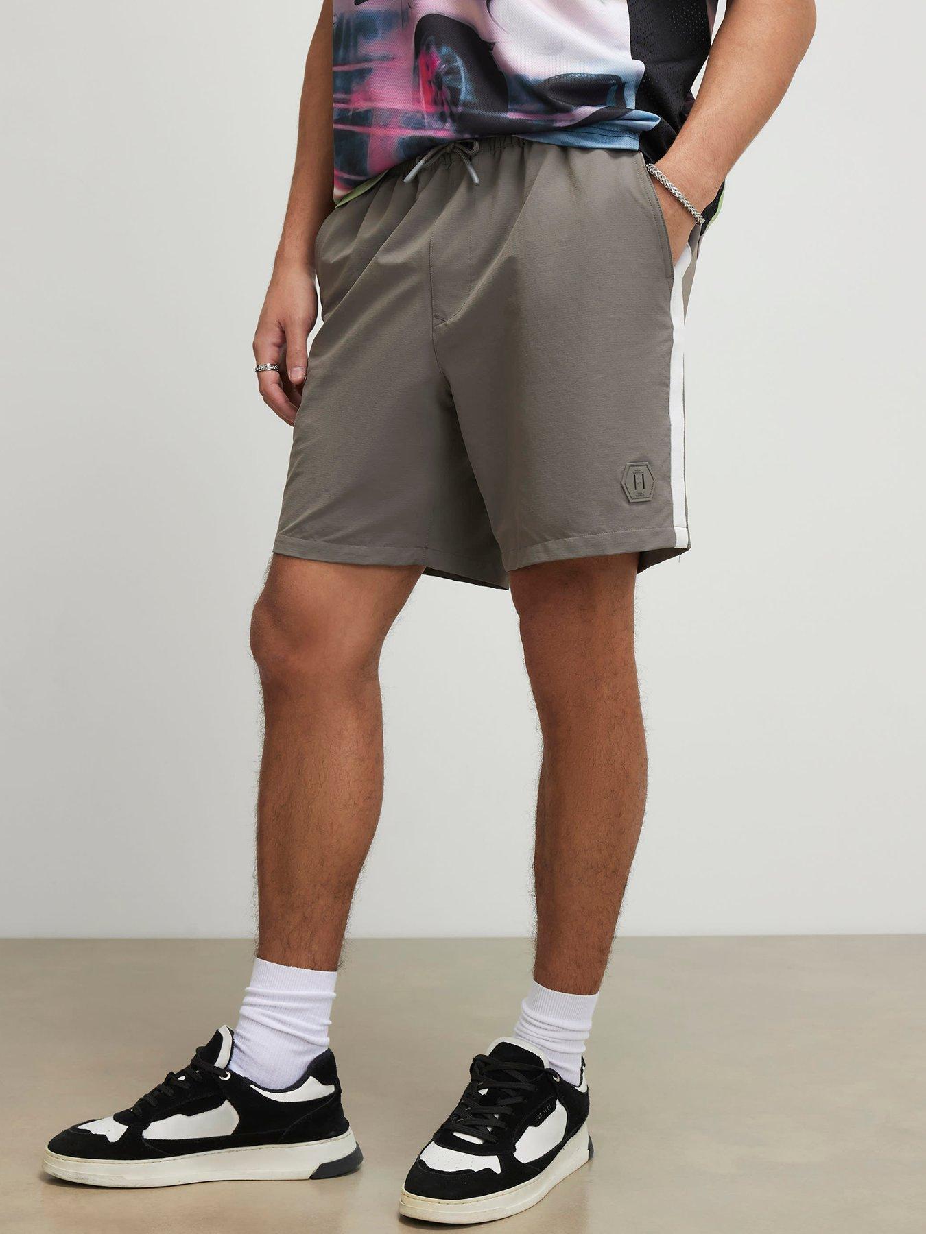 River Island Ripstop Shorts, Grey, Size S, Men