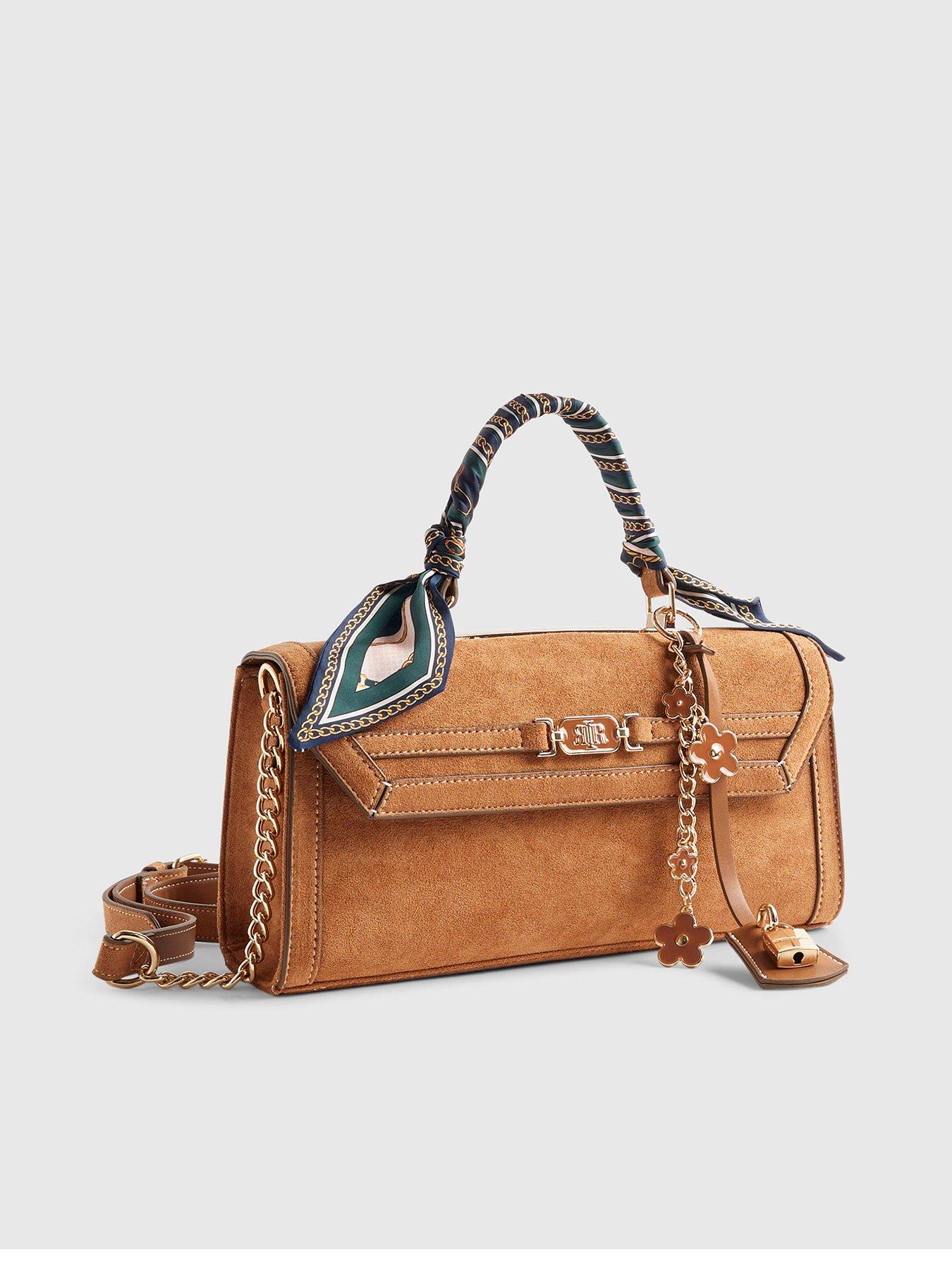 River Island Faux Suede Charms Cross Body Bag
