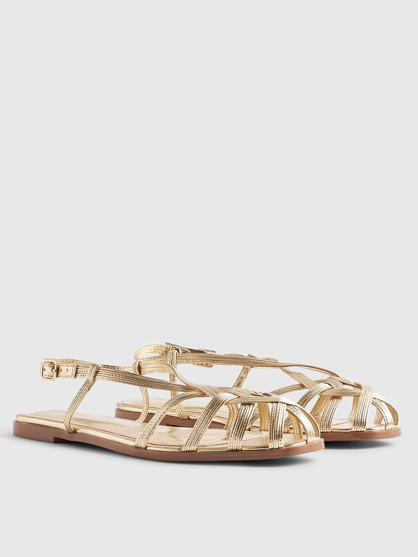 Image 2 of 4 of River Island Caged Flat Sandals