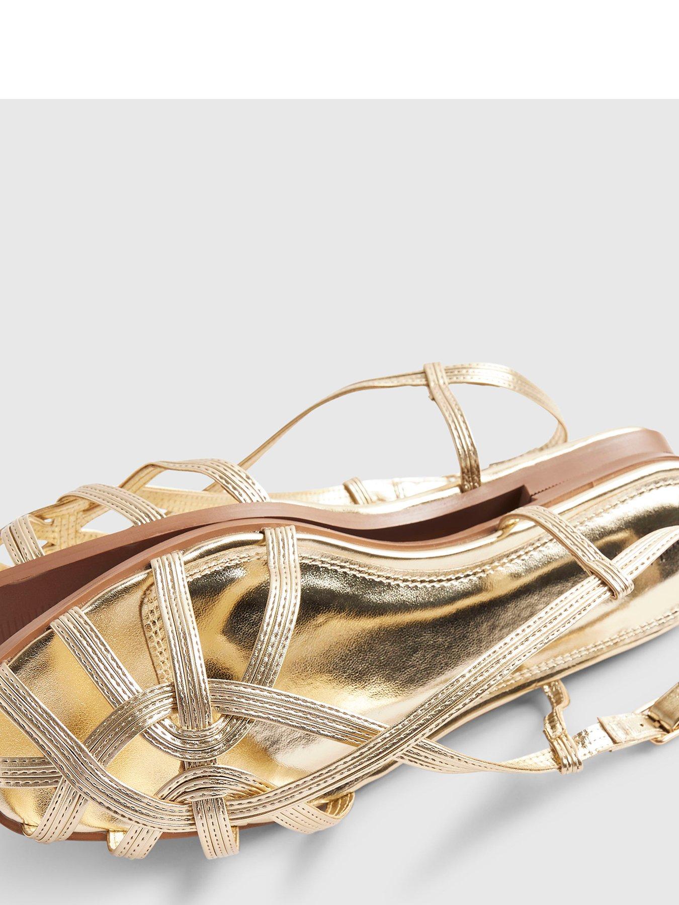 Image 4 of 4 of River Island Caged Flat Sandals