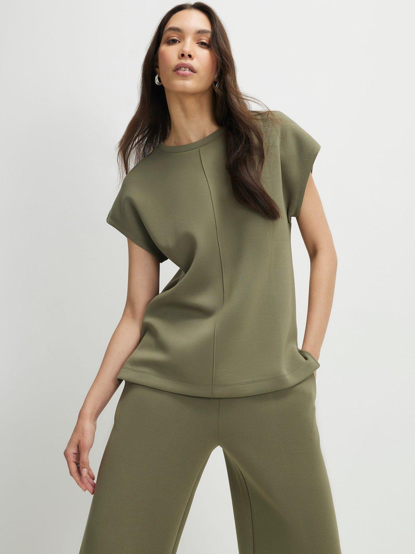 River Island Premium Twill Short Sleeve Top