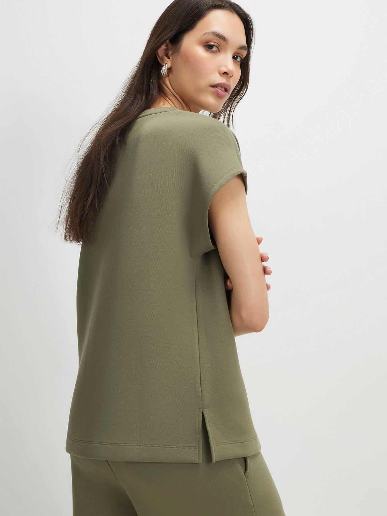 Image 2 of 4 of River Island Premium Twill Short Sleeve Top