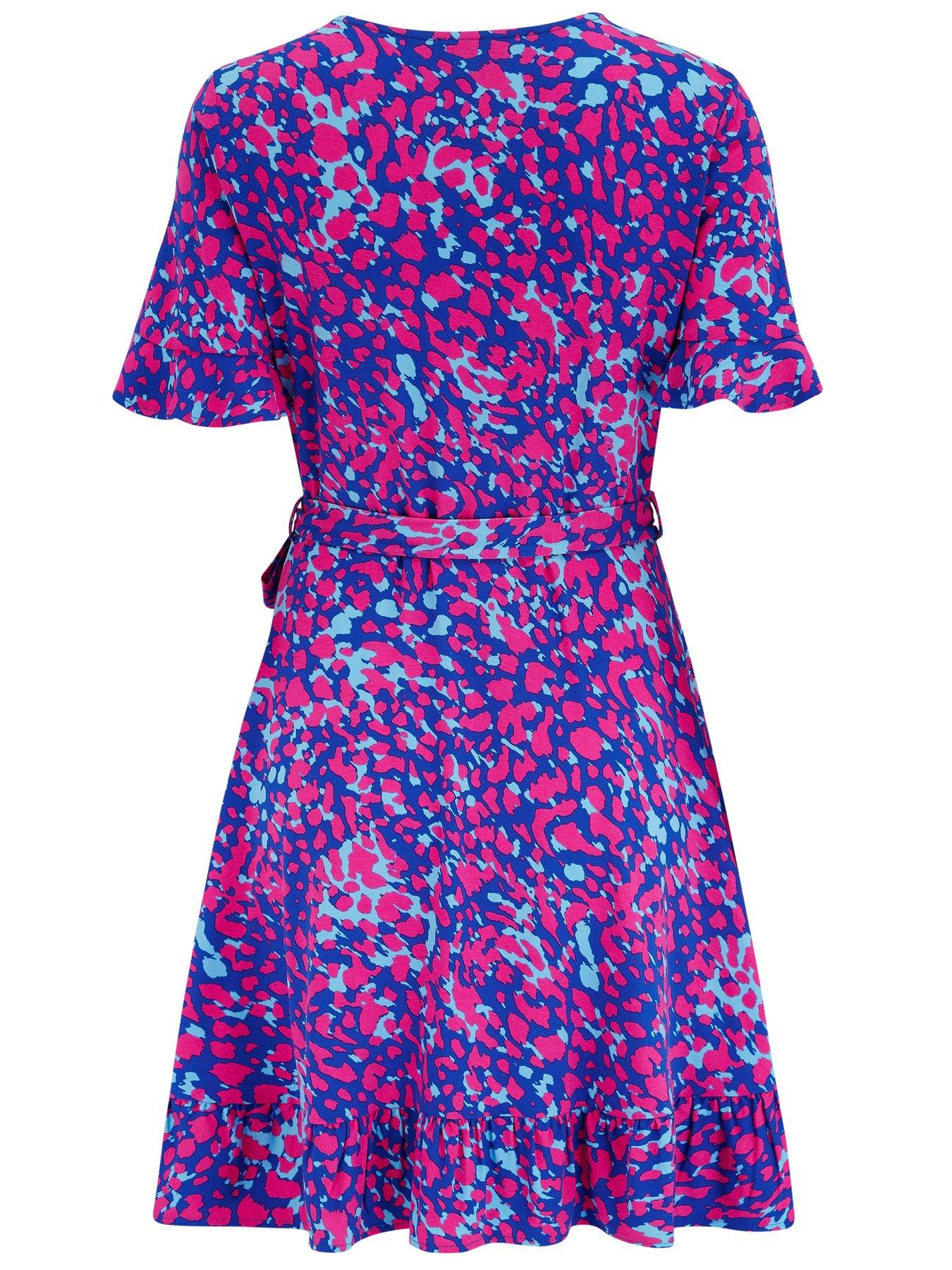 Image 4 of 4 of Pour Moi Birdie Stretch Viscose Jersey Wrap Front Dress