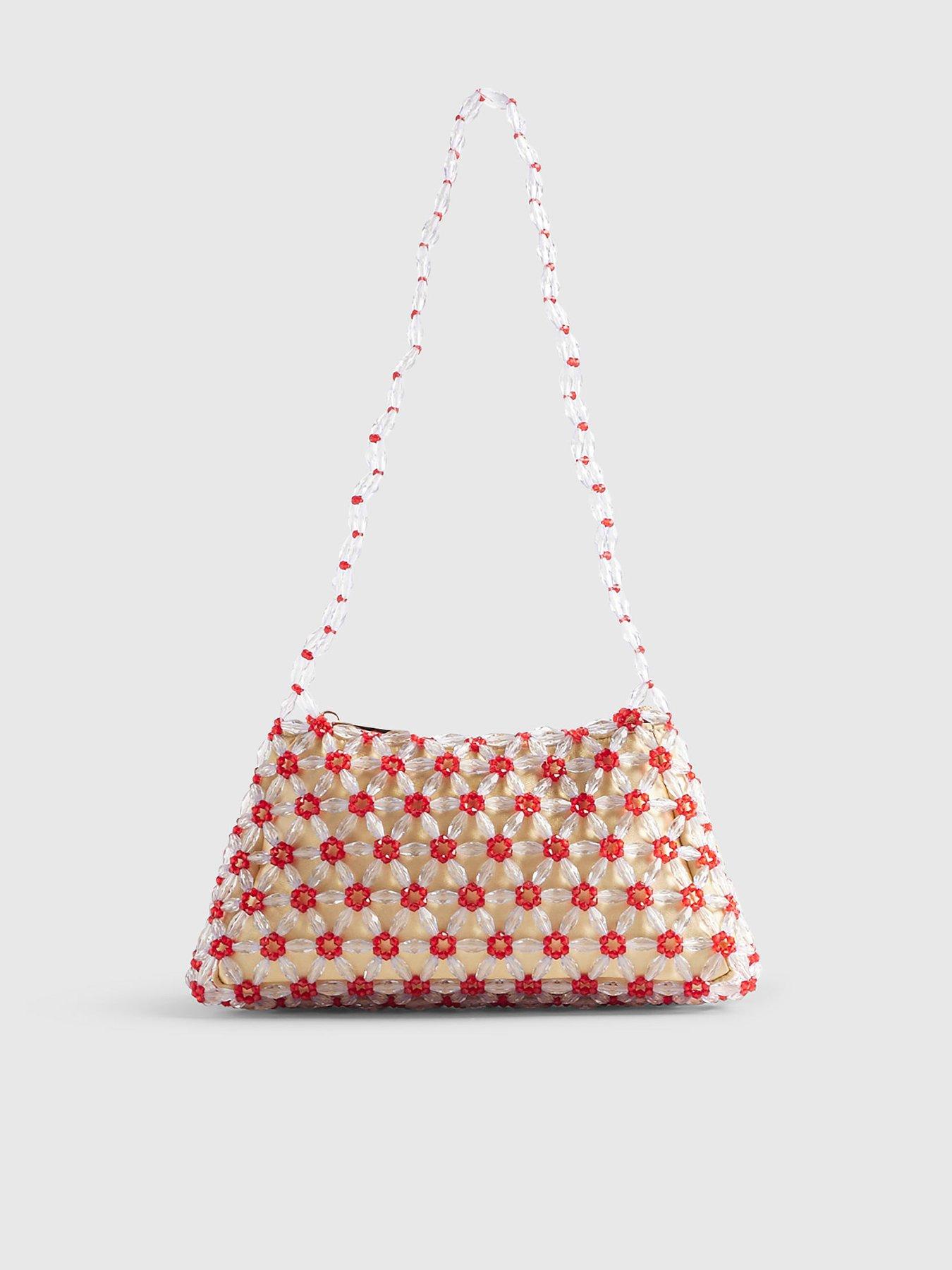 Image 2 of 5 of River Island Beaded Daisy Bag - Yellow