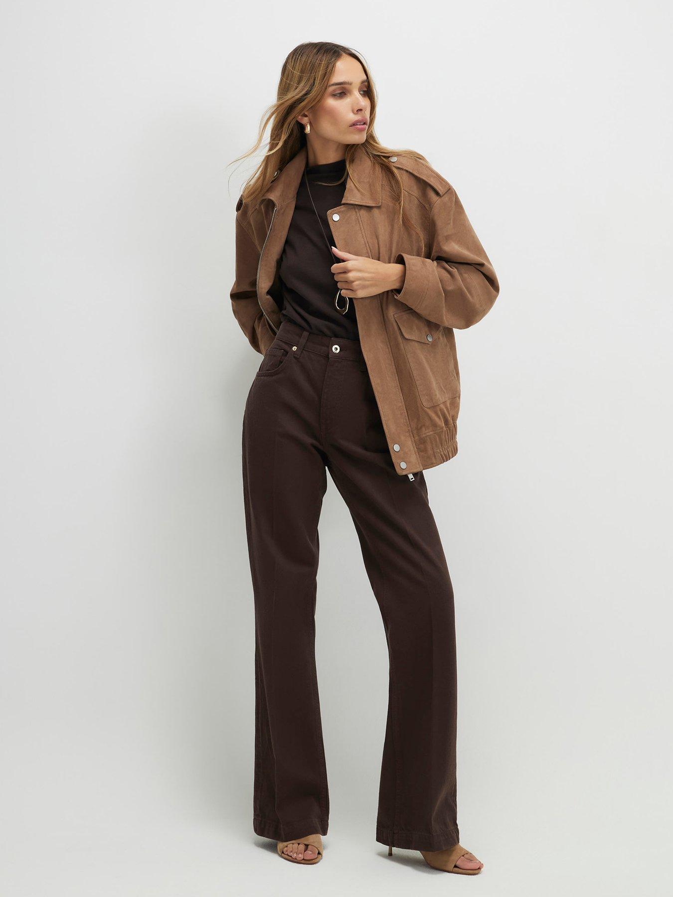 River Island Mid Rise Bootcut Jeans - Brown