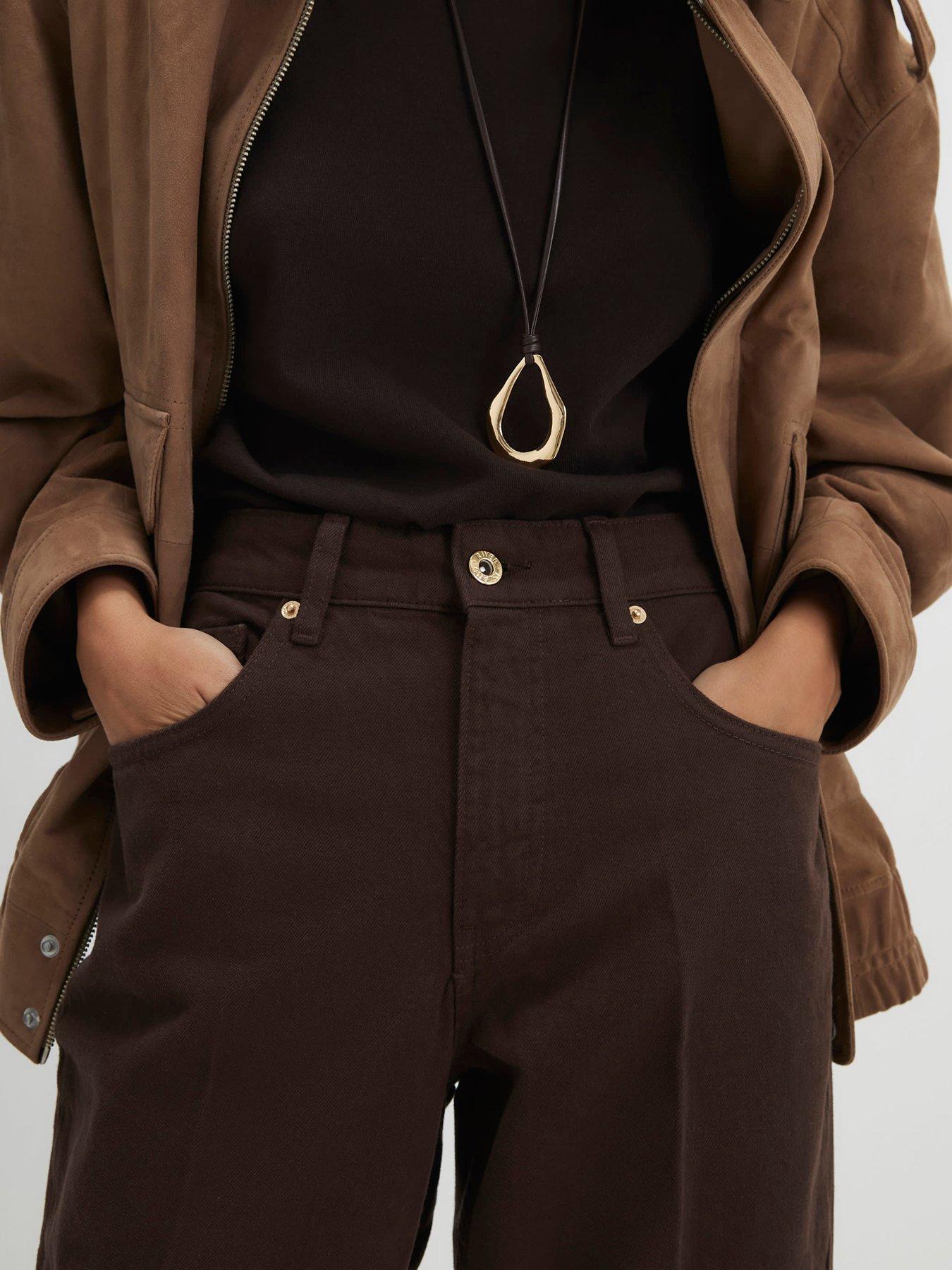 Image 4 of 4 of River Island Mid Rise Bootcut Jeans - Brown