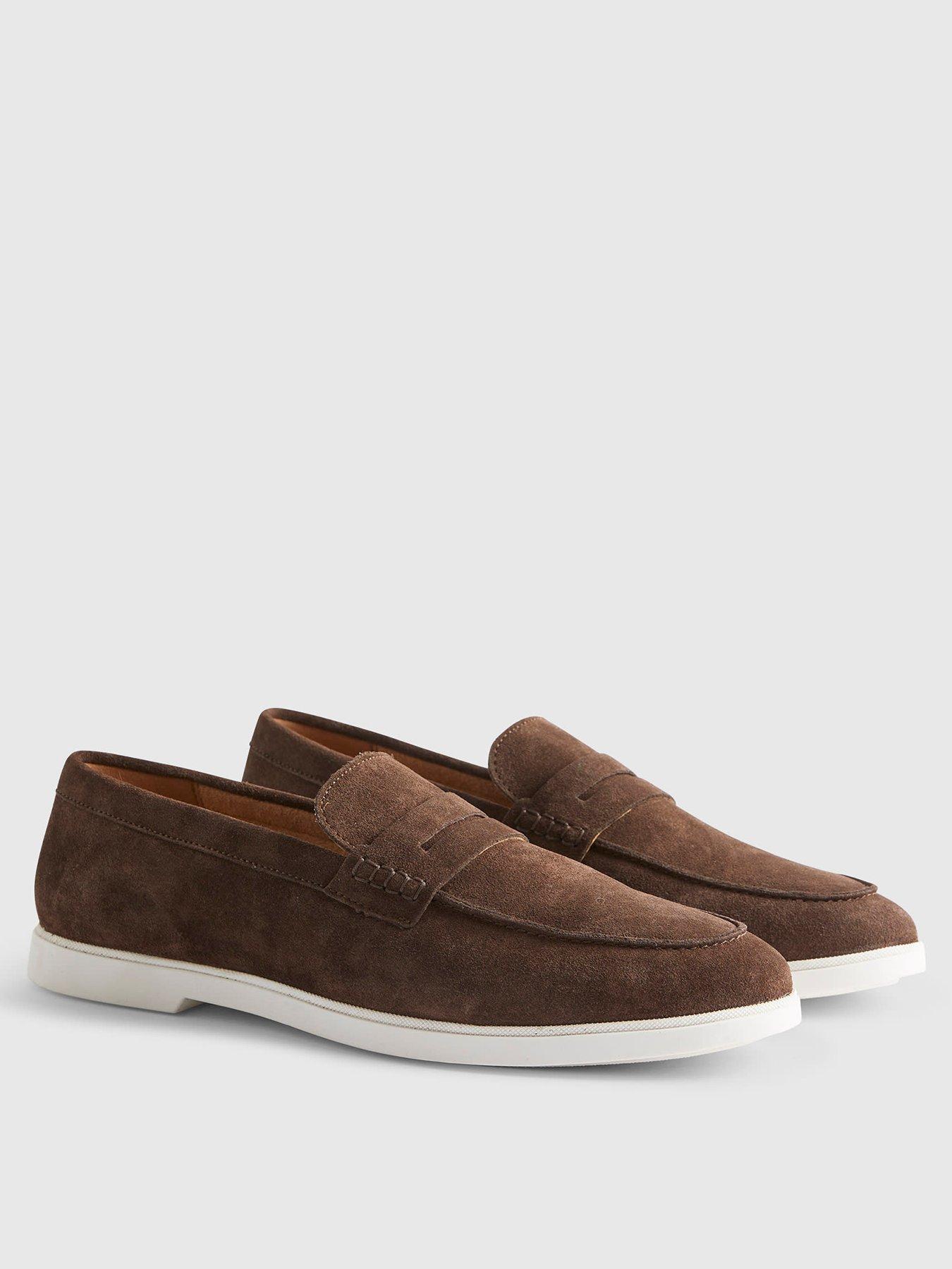 Image 2 of 4 of River Island Suede Loafers - Brown