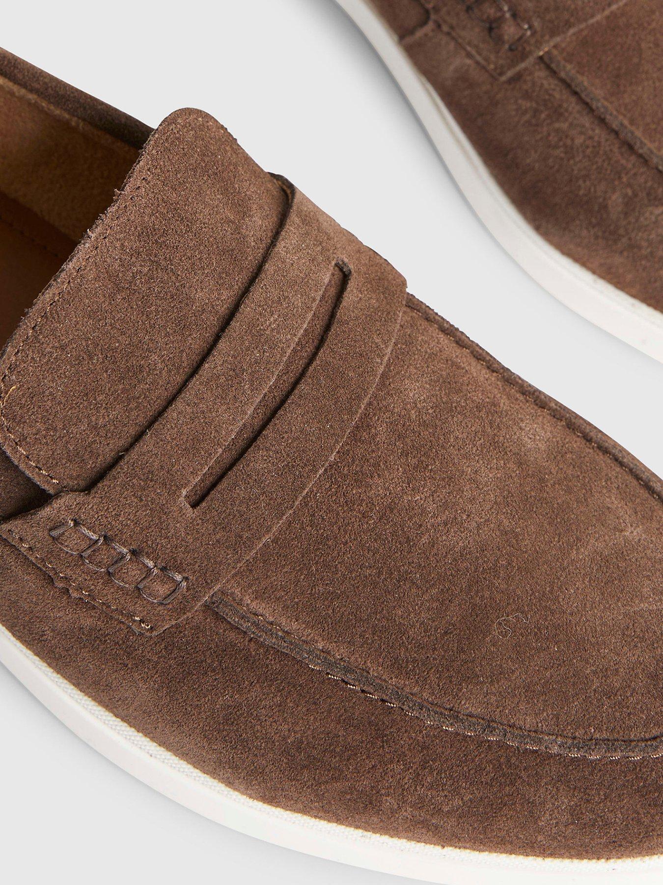 Image 4 of 4 of River Island Suede Loafers - Brown