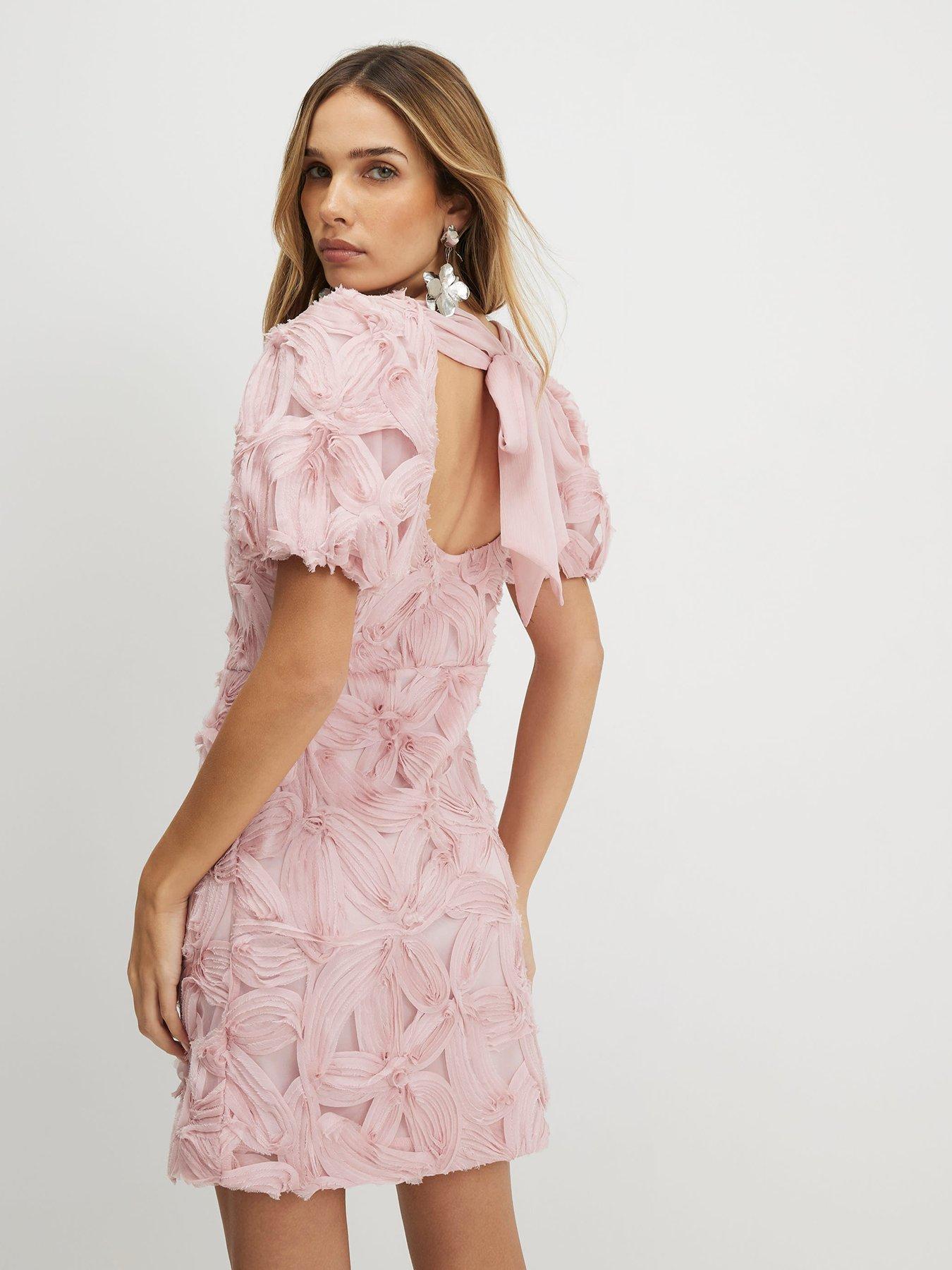 strapless open back dress Feather One-Shoulder Sequin Party Dress