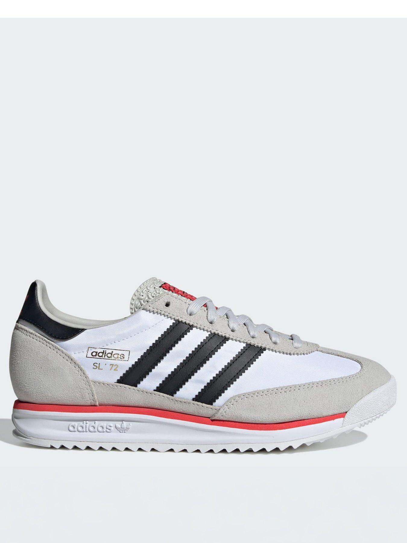 adidas Originals SL 72 RS Shoes, White/Black, Size 8.5, Men