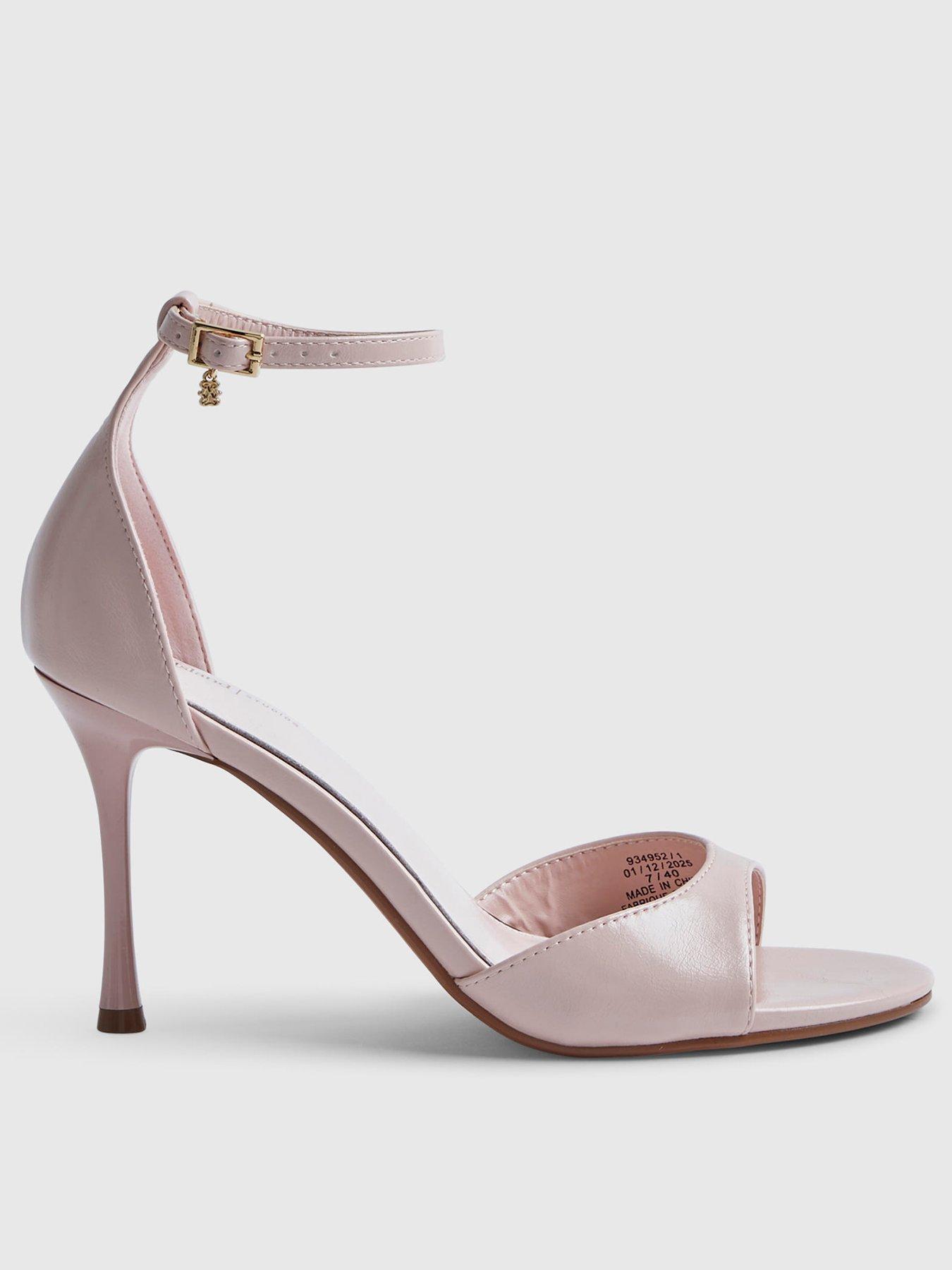 Image 2 of 5 of River Island Closed Back Heeled Sandals - Pink