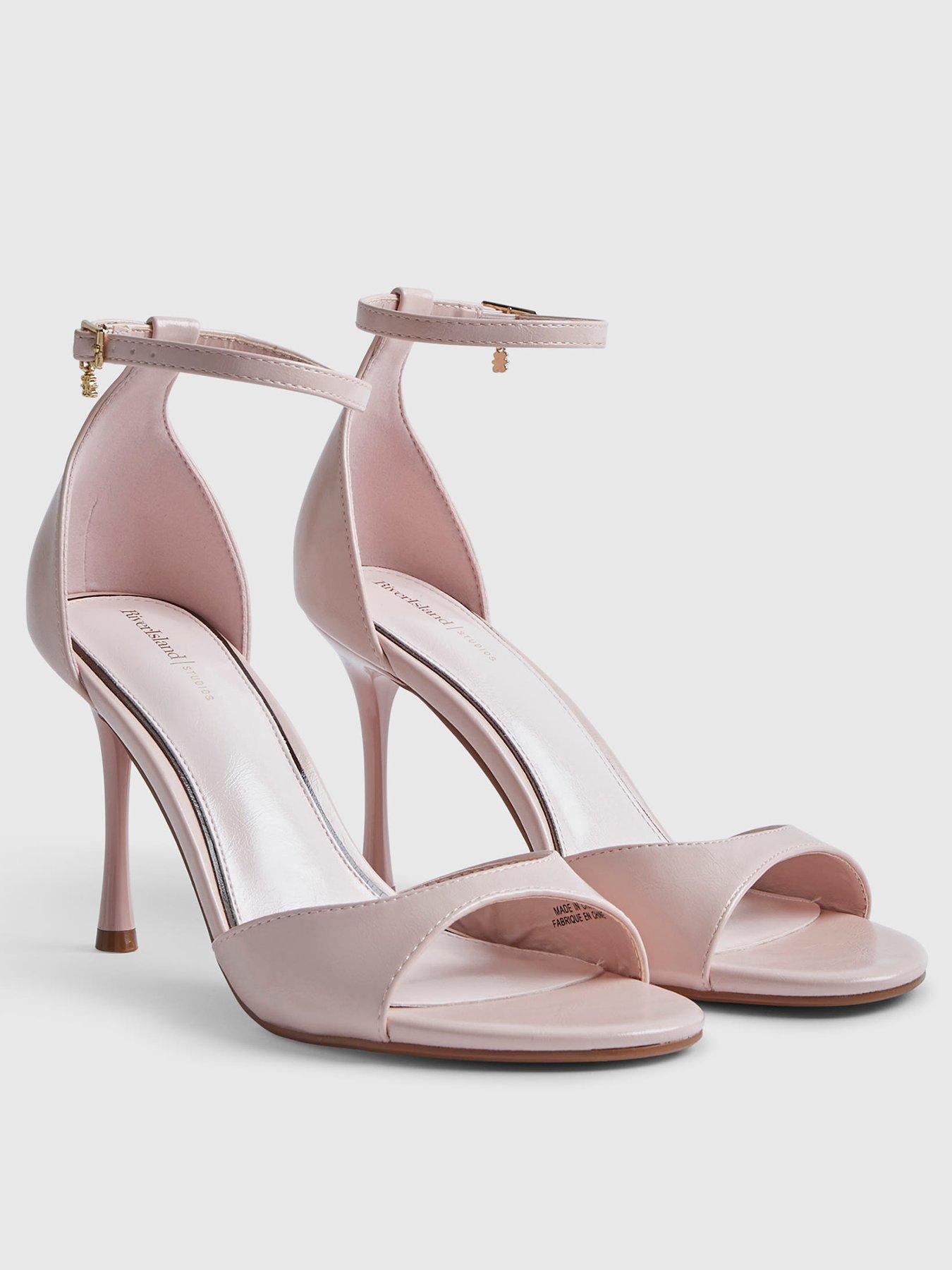 Image 3 of 5 of River Island Closed Back Heeled Sandals - Pink