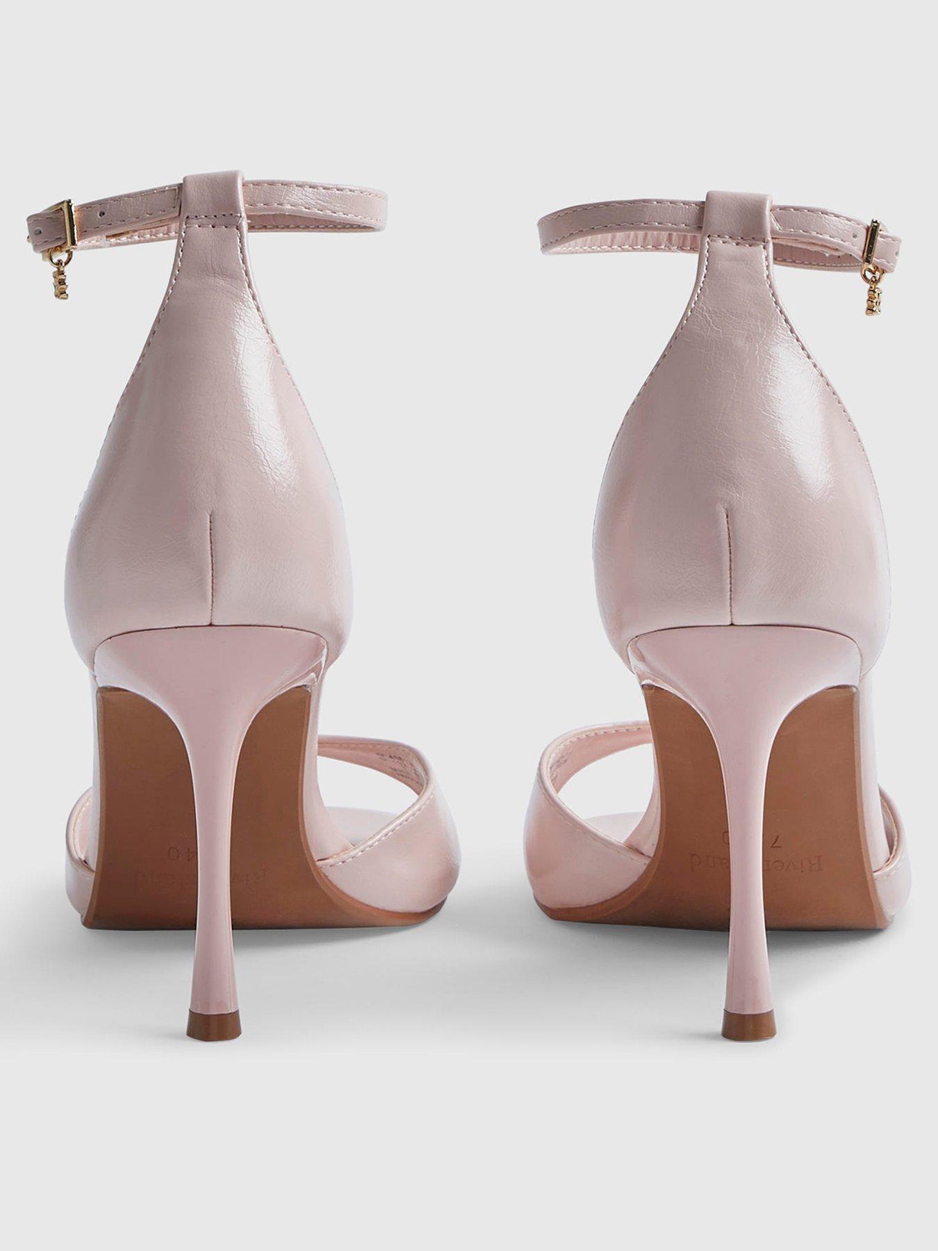 Image 4 of 5 of River Island Closed Back Heeled Sandals - Pink
