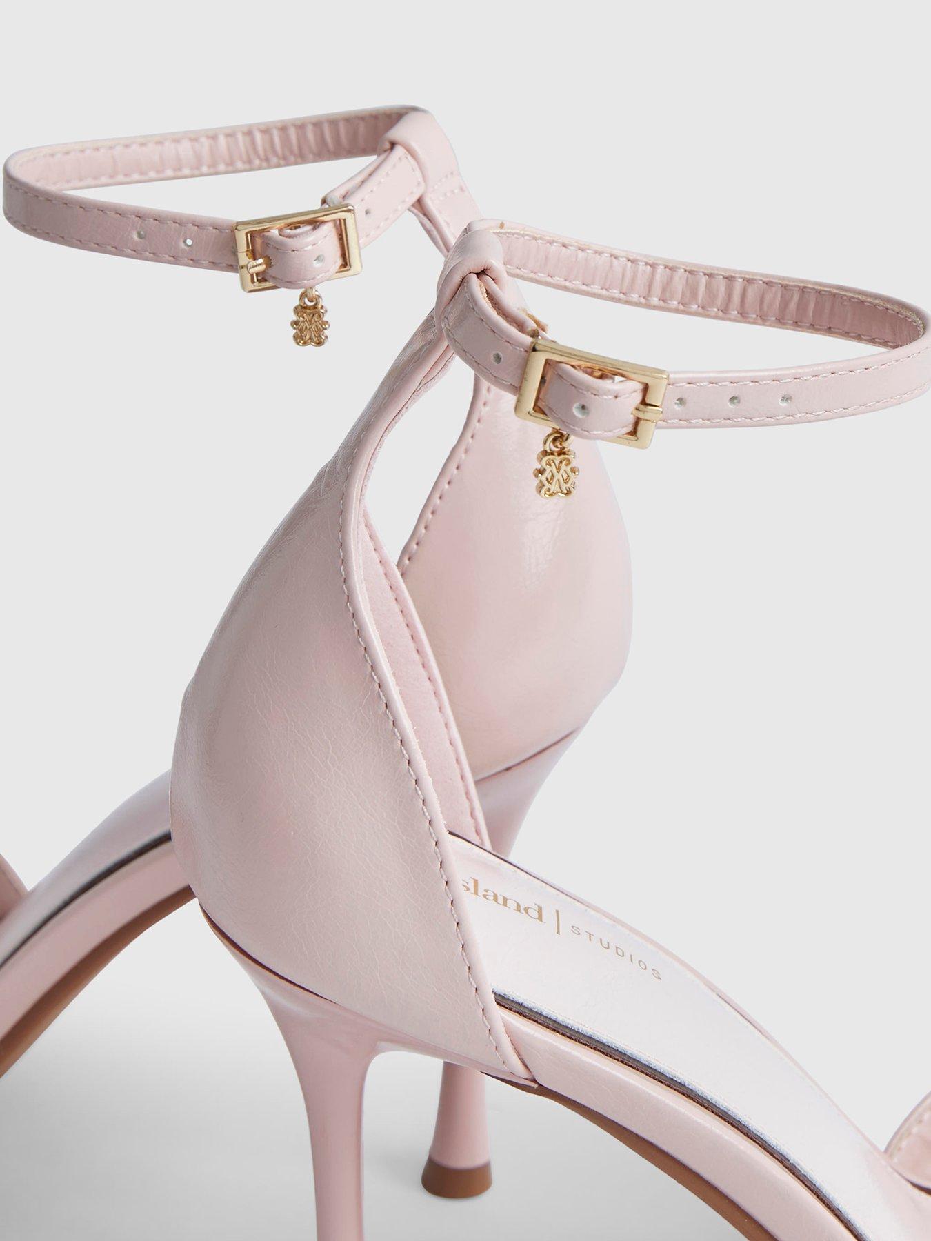Image 5 of 5 of River Island Closed Back Heeled Sandals - Pink
