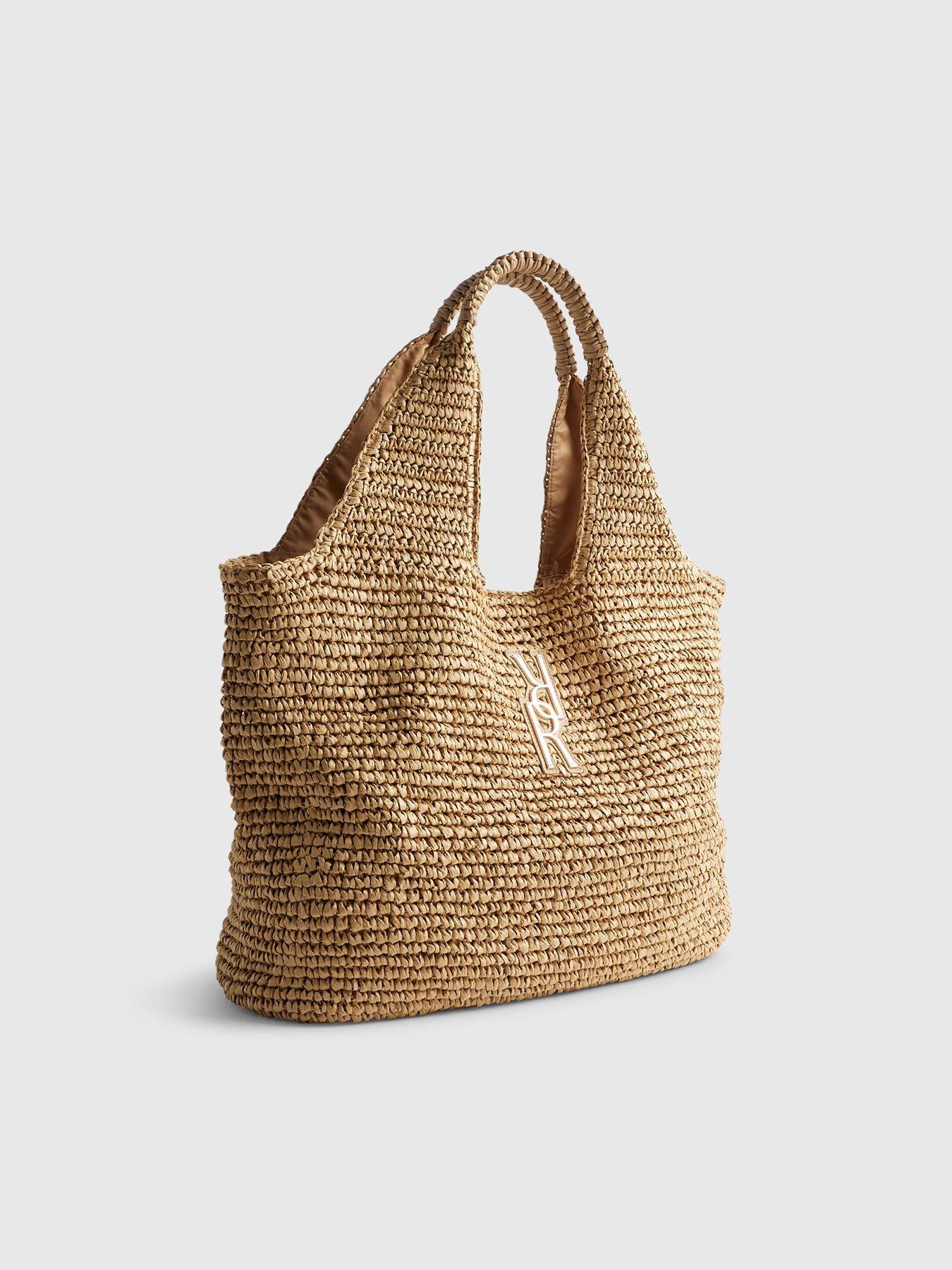 Image 2 of 4 of River Island Raffia Shopper Bag - Beige