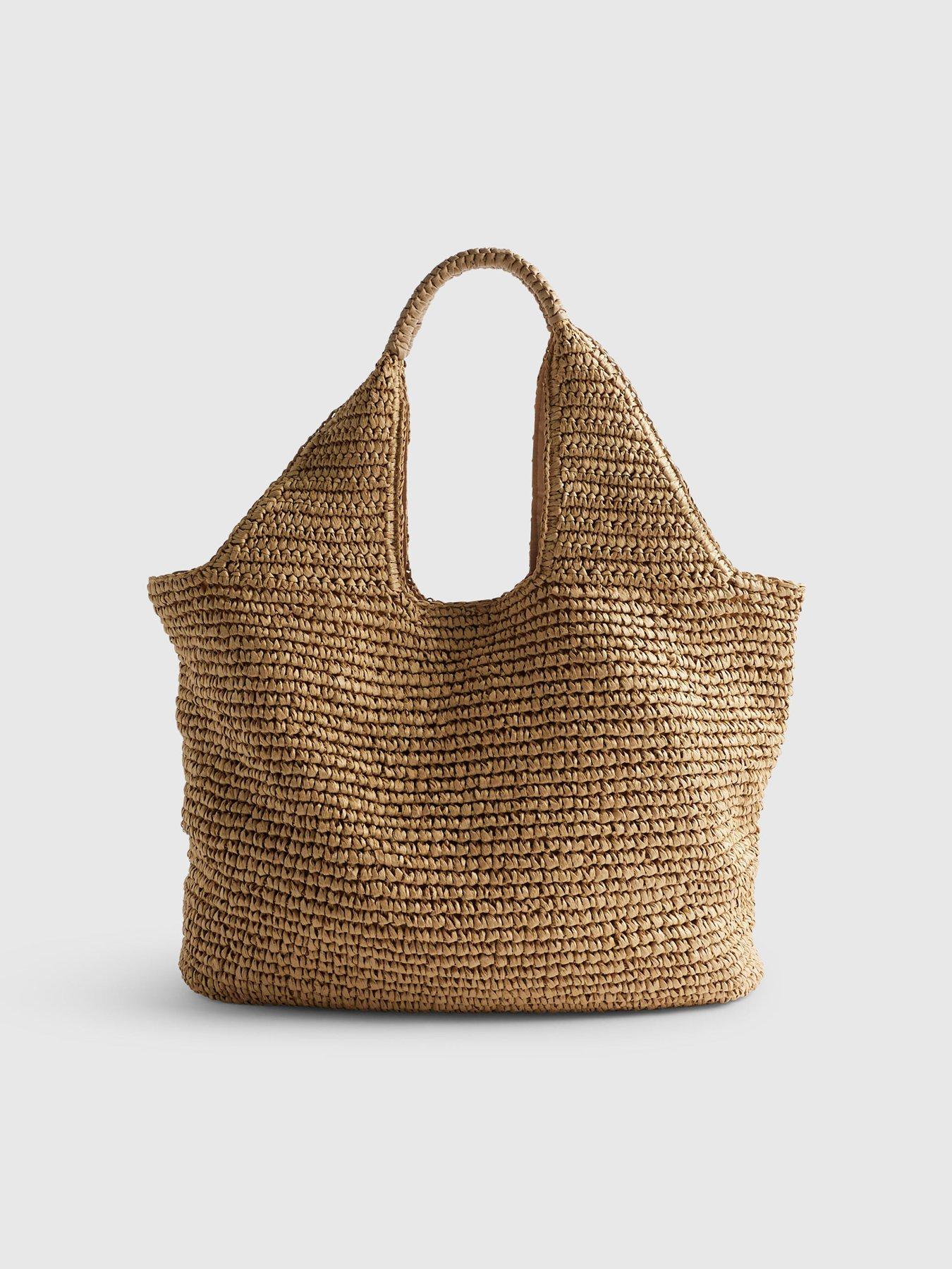 Image 3 of 4 of River Island Raffia Shopper Bag - Beige