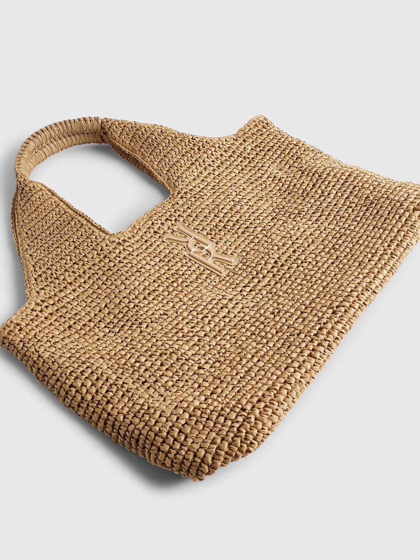 Image 4 of 4 of River Island Raffia Shopper Bag - Beige