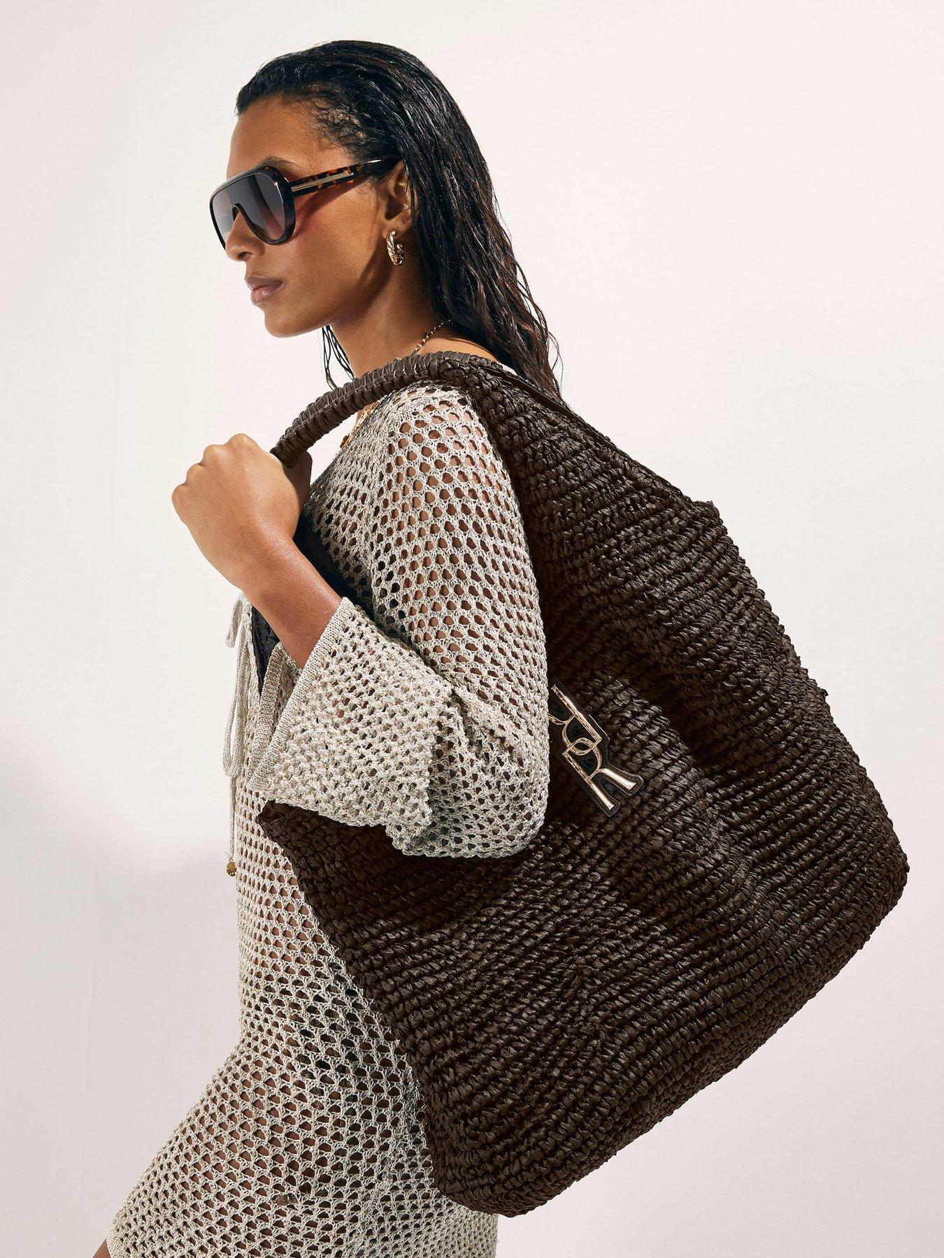 River Island Rr Raffia Shopper Bag - Brown