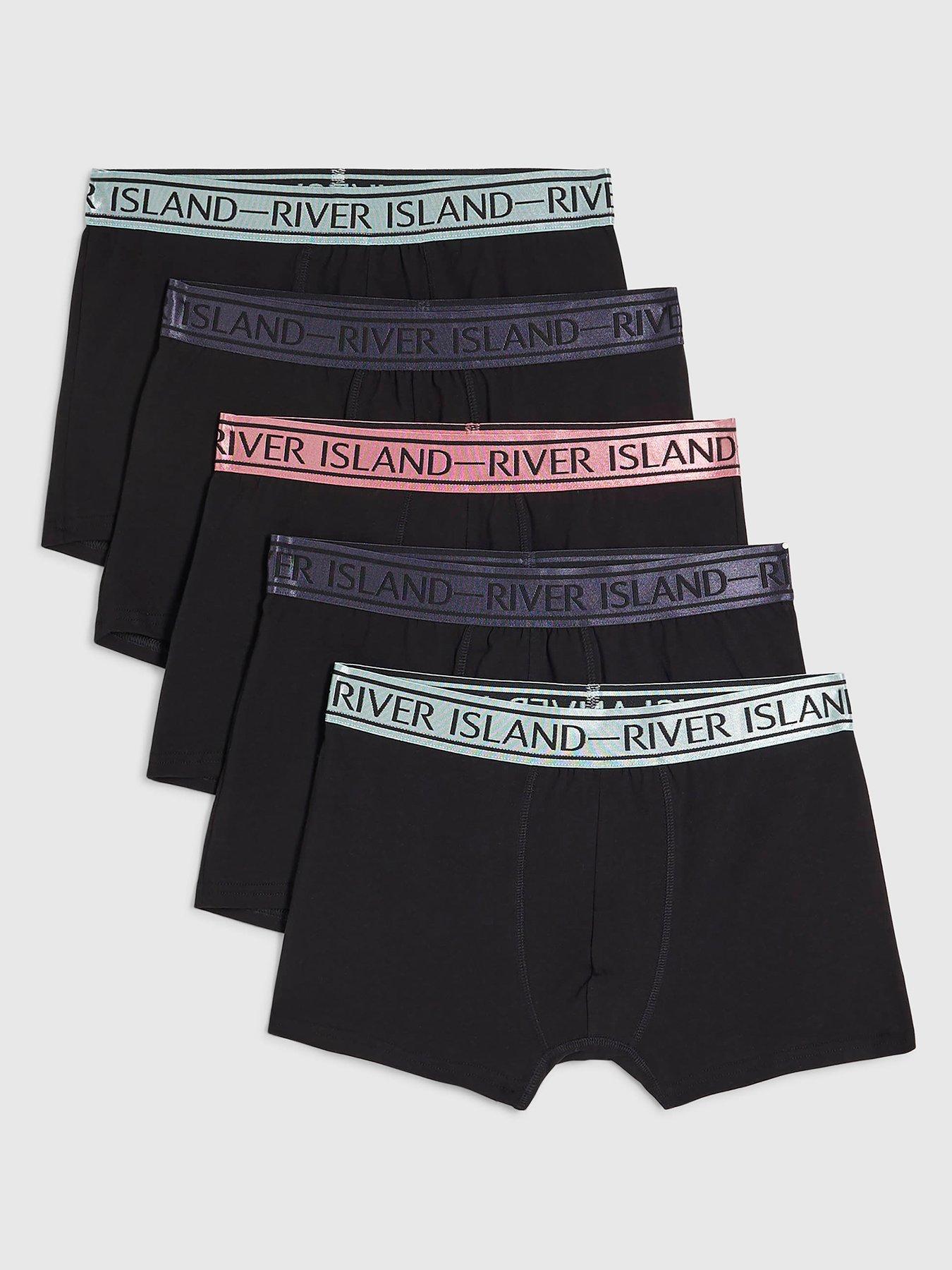 River Island Pack Of 5 Trunks - Black