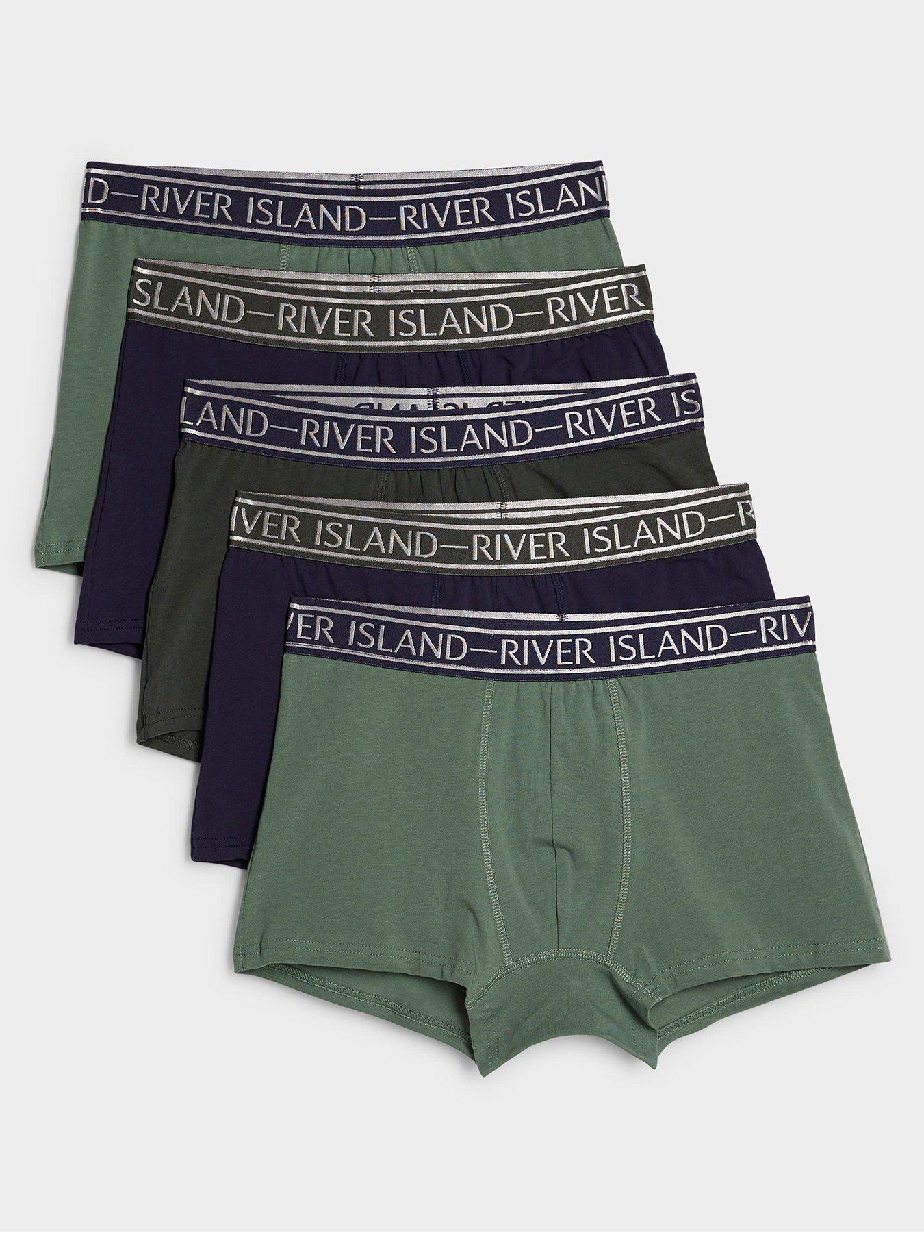 Image 1 of 1 of River Island Satin Ri Pack Of 5 Trunks - Multi