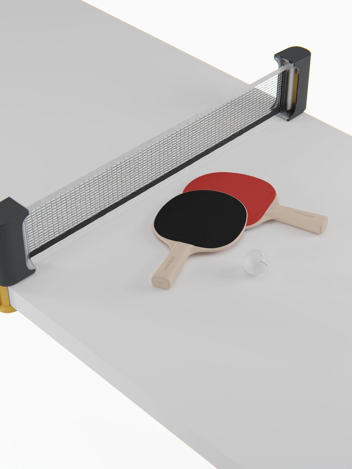 Image 3 of 6 of Decathlon Table Tennis Set for Small Tables with Rollnet + 2 PPR100 Bats + 2 Balls