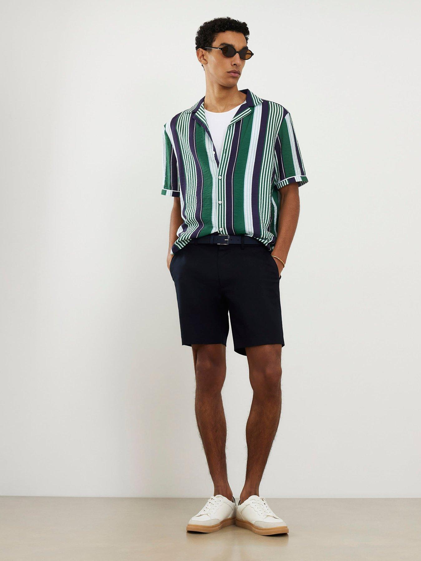 Image 3 of 4 of River Island Slim Fit Belted Chino Shorts
