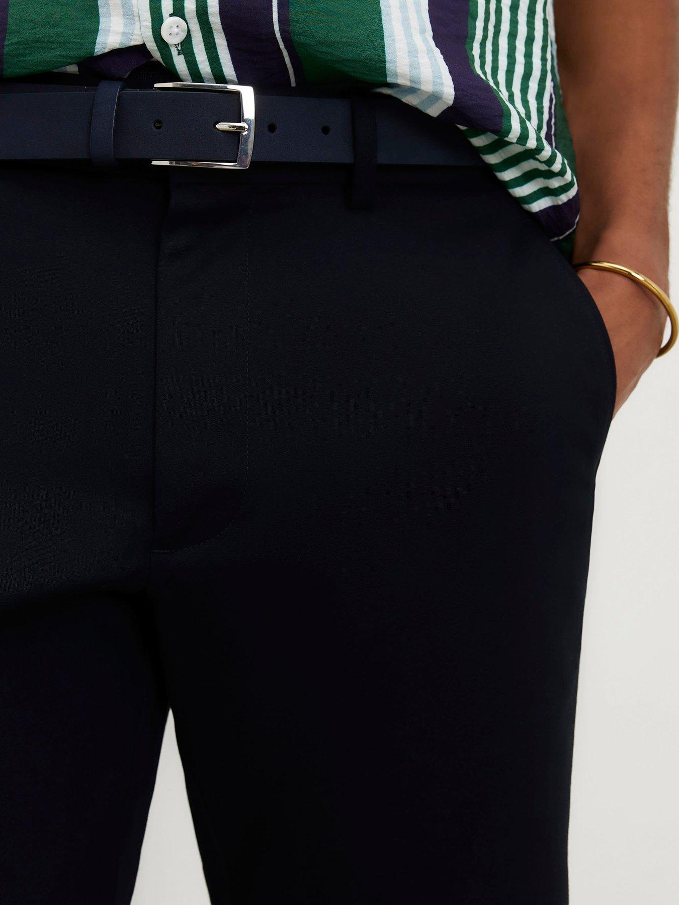 Image 4 of 4 of River Island Slim Fit Belted Chino Shorts