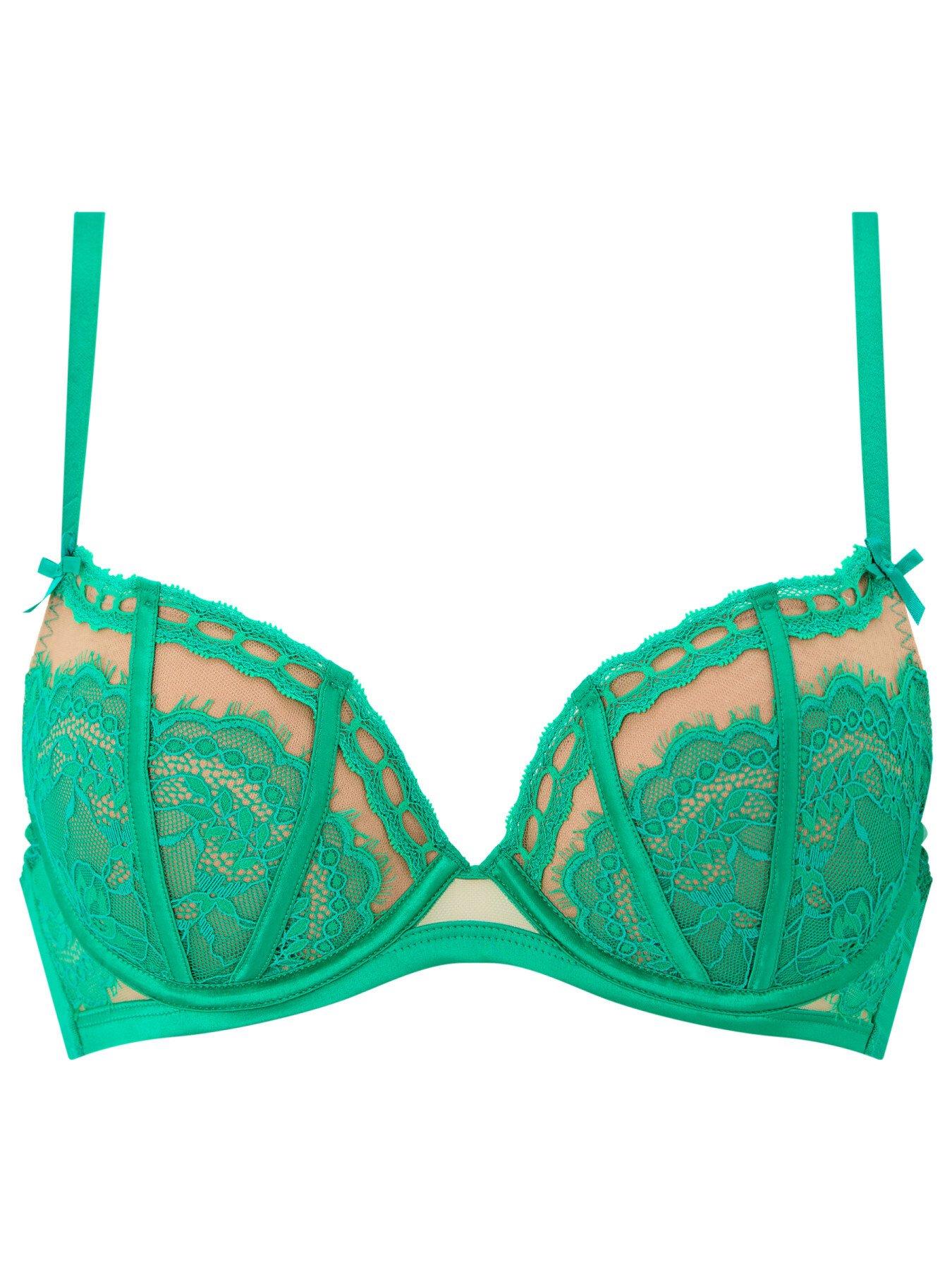 Image 4 of 4 of Ann Summers Caged Lace Padded Plunge Bra