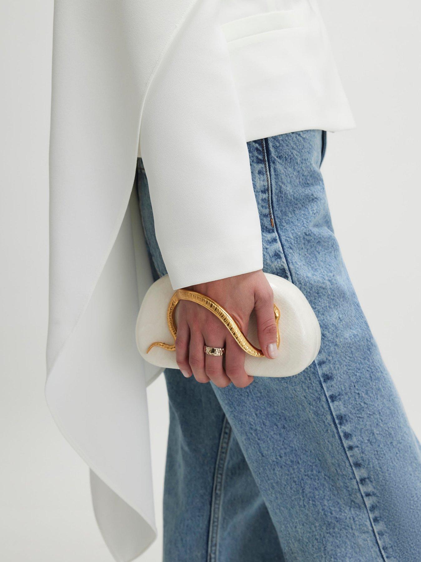 Image 2 of 5 of River Island Snake Clutch Bag