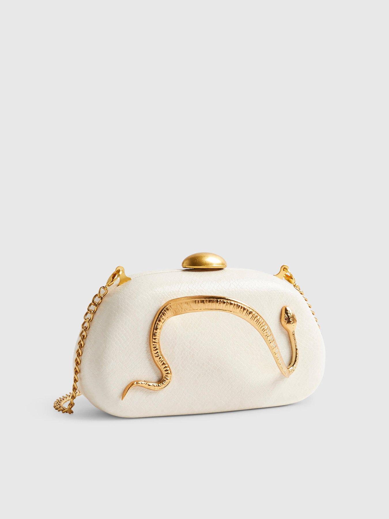 Image 3 of 5 of River Island Snake Clutch Bag