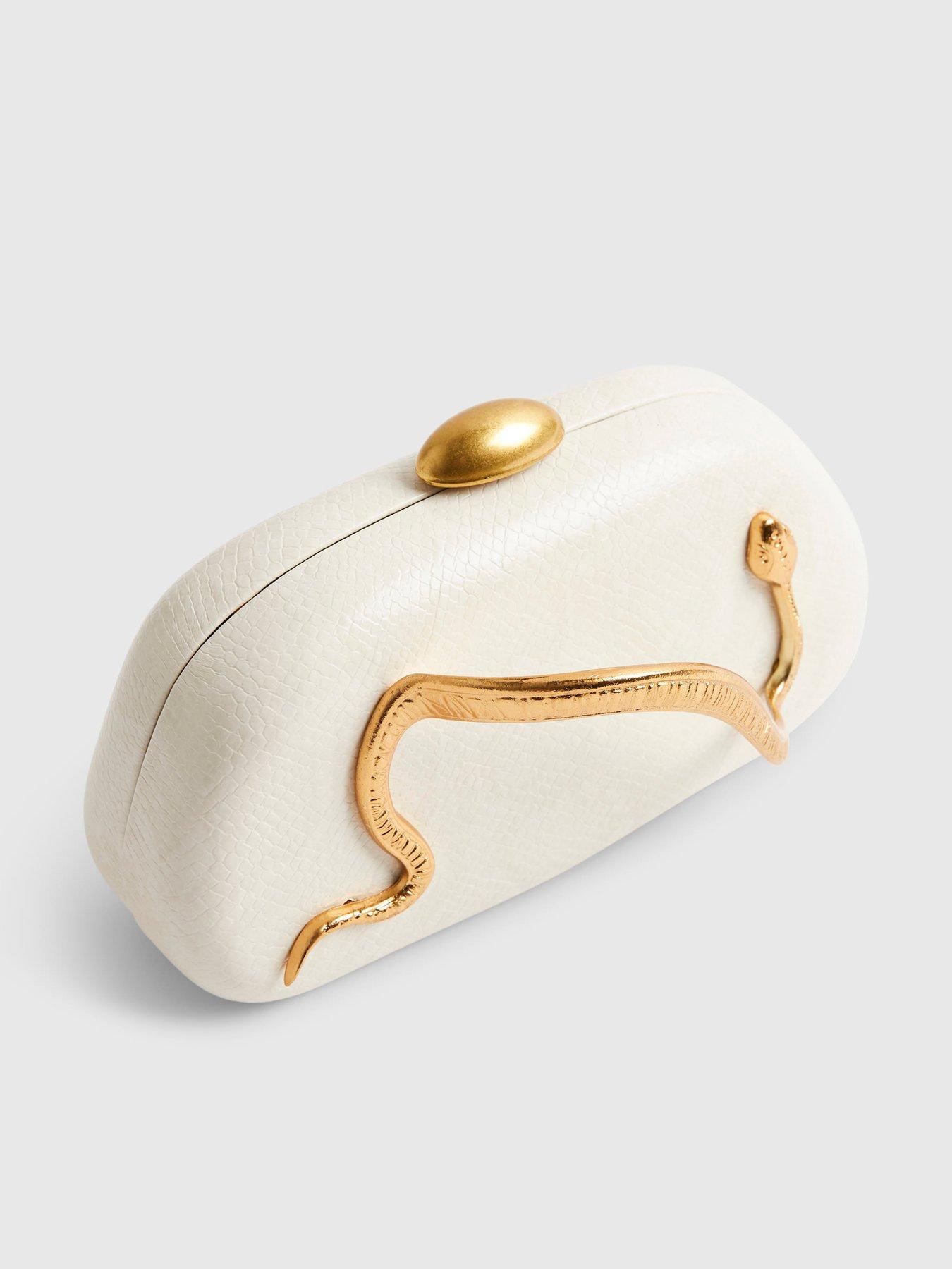 Image 4 of 5 of River Island Snake Clutch Bag