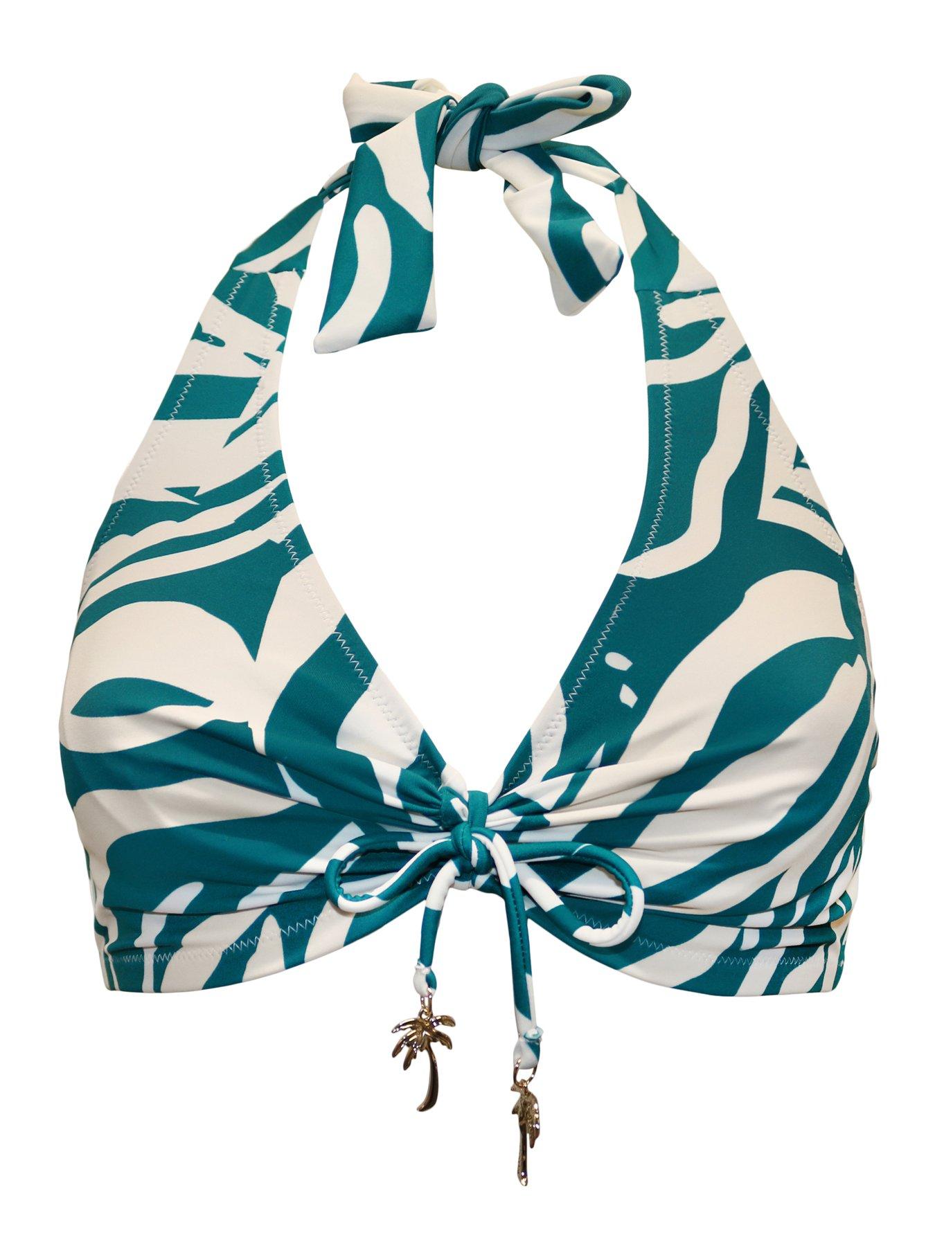 Image 3 of 4 of Pour Moi Madrid Underwired Halter Triangle Bikini Top