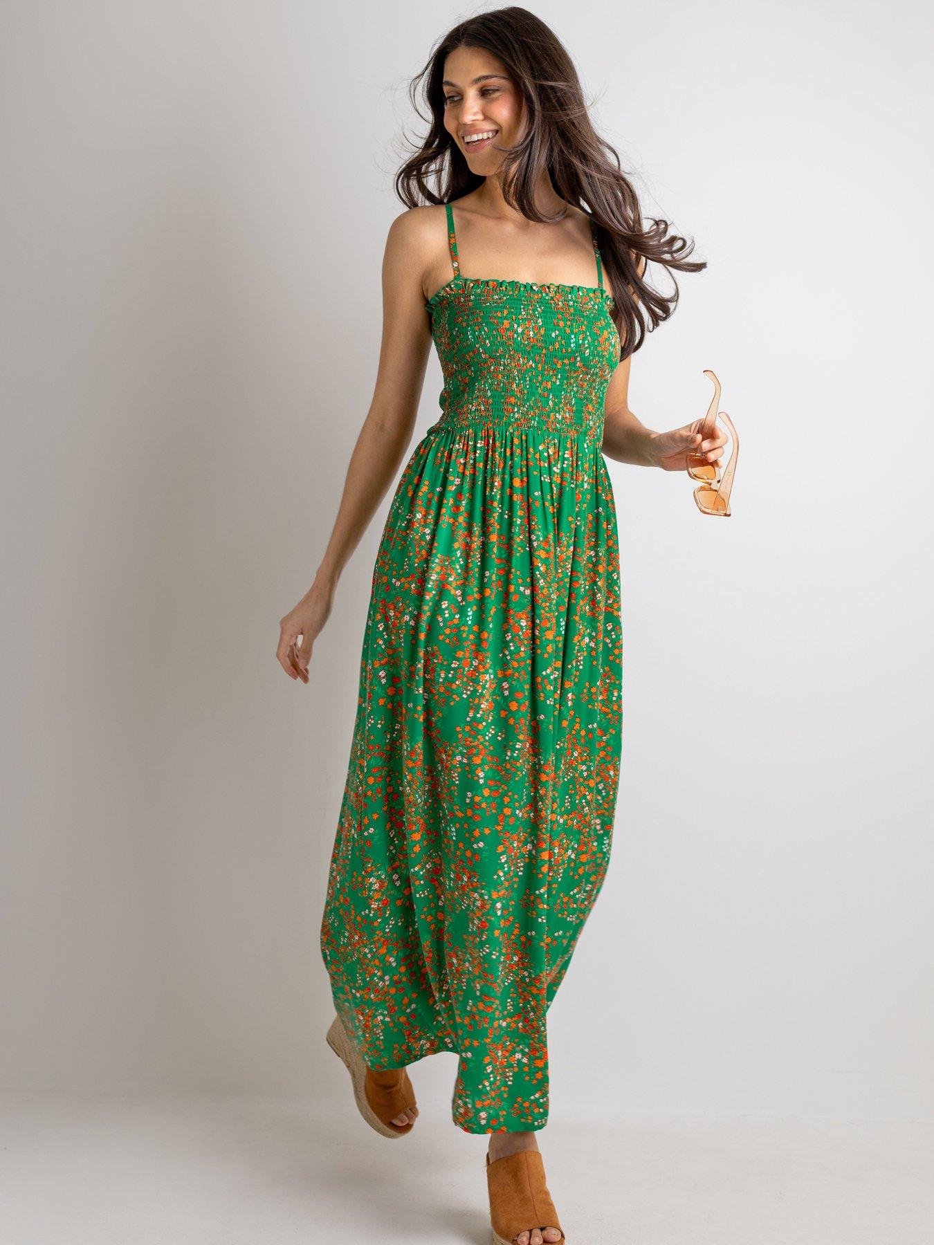 Pour Moi Emma Strapless Shirred Bodice Maxi Beach Dress | Very