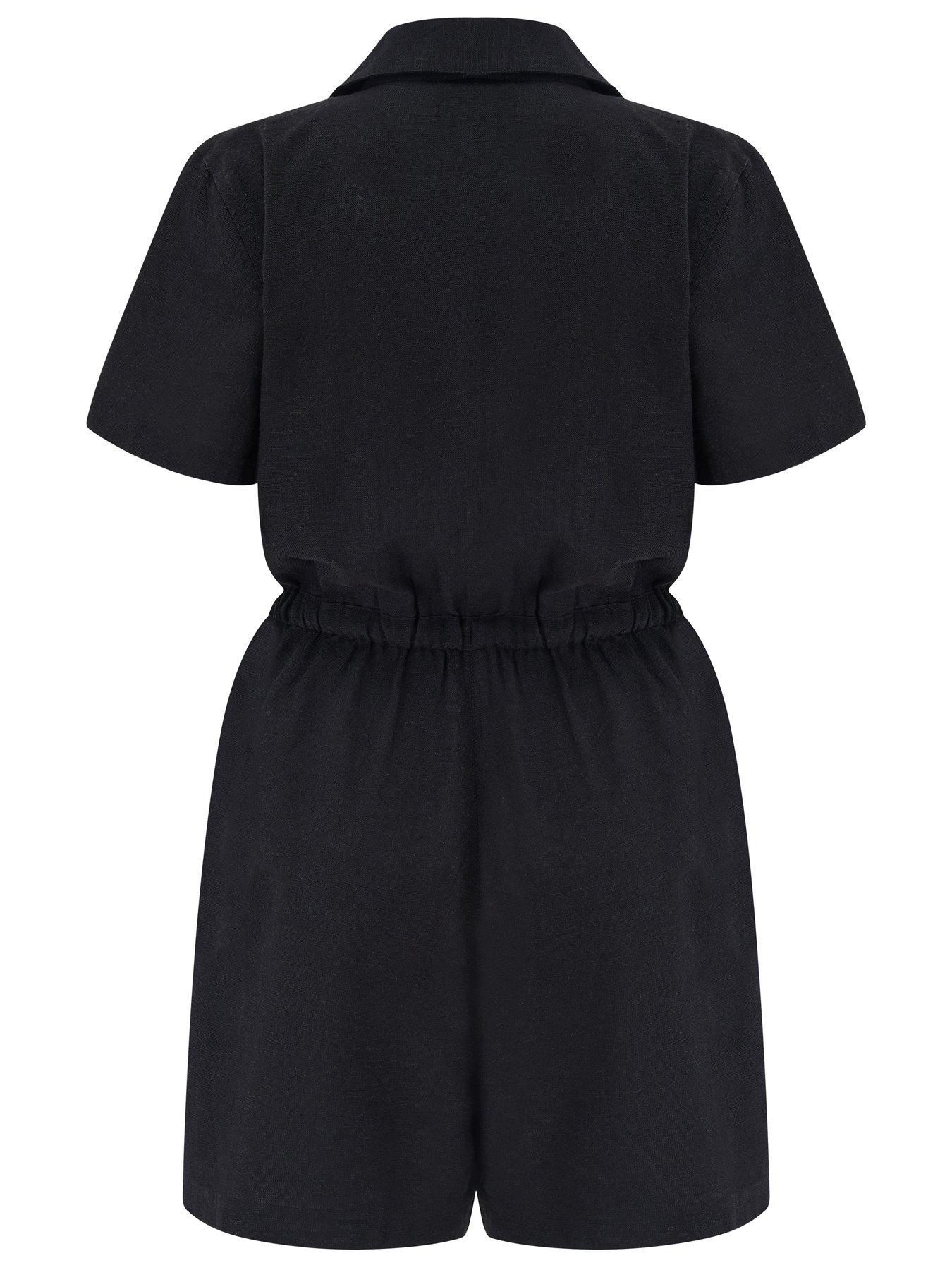 Image 4 of 4 of Pour Moi Paige Textured Woven Utility Playsuit