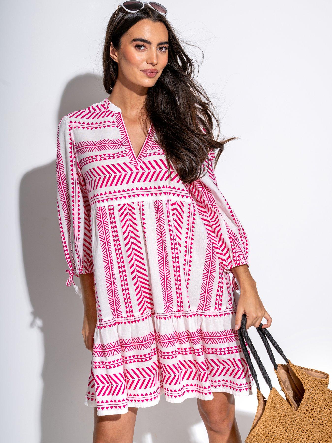 Pour Moi Linen Blend Beach Kaftan Dress | Very