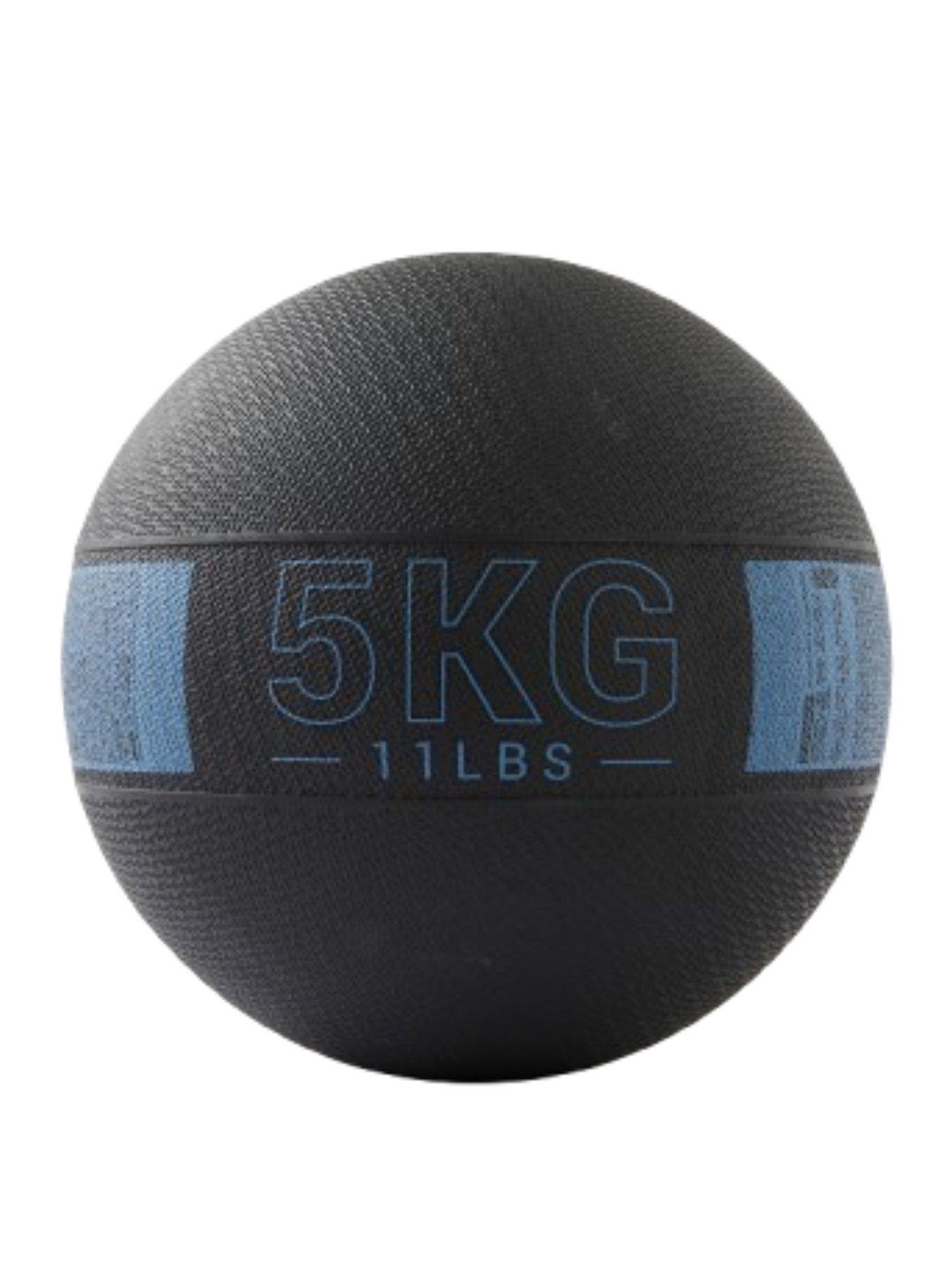 Decathlon 5 kg Rubber Medicine Ball - Black/Blue
